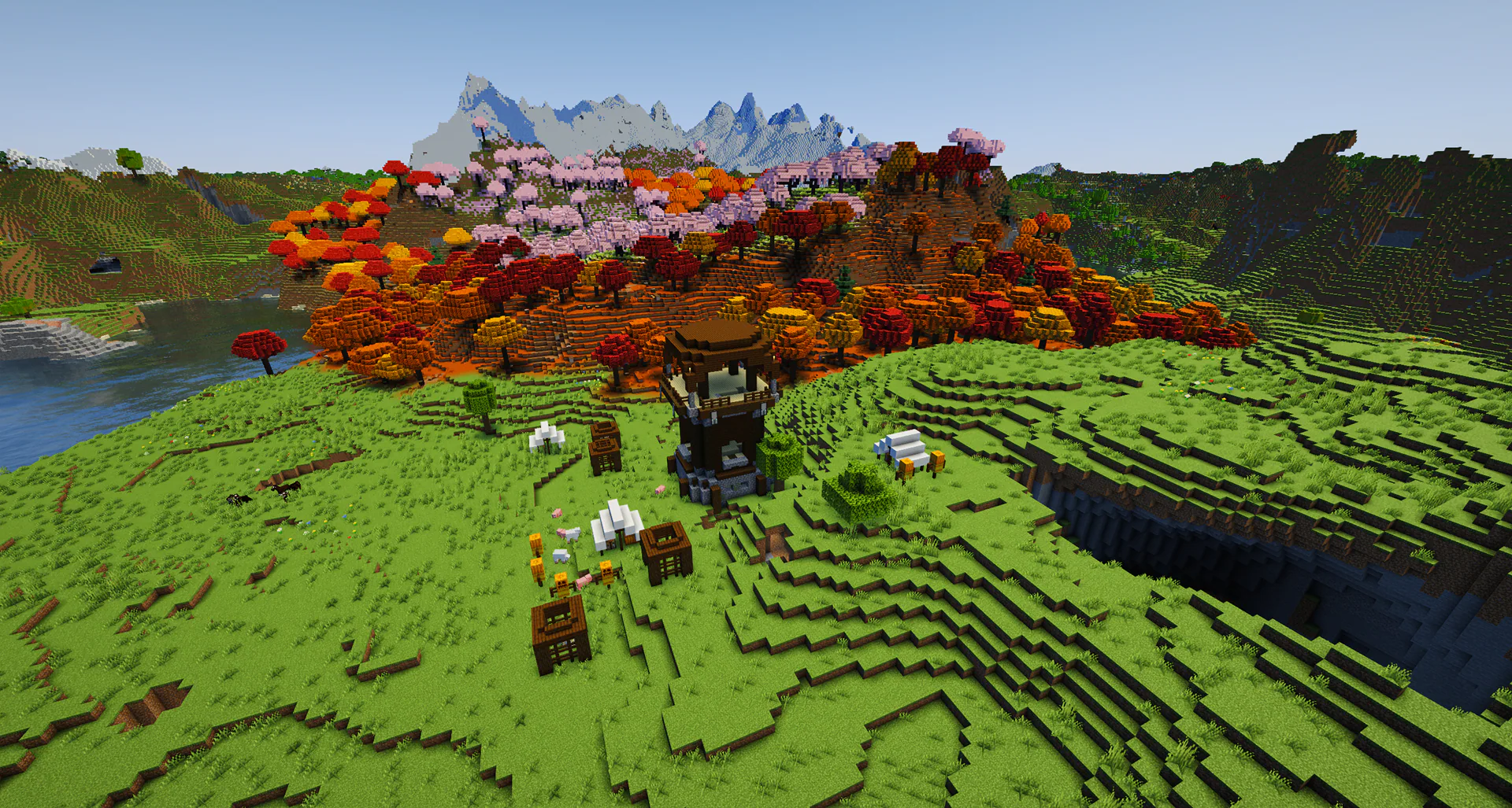 Cherry grove snowy peaks crater base