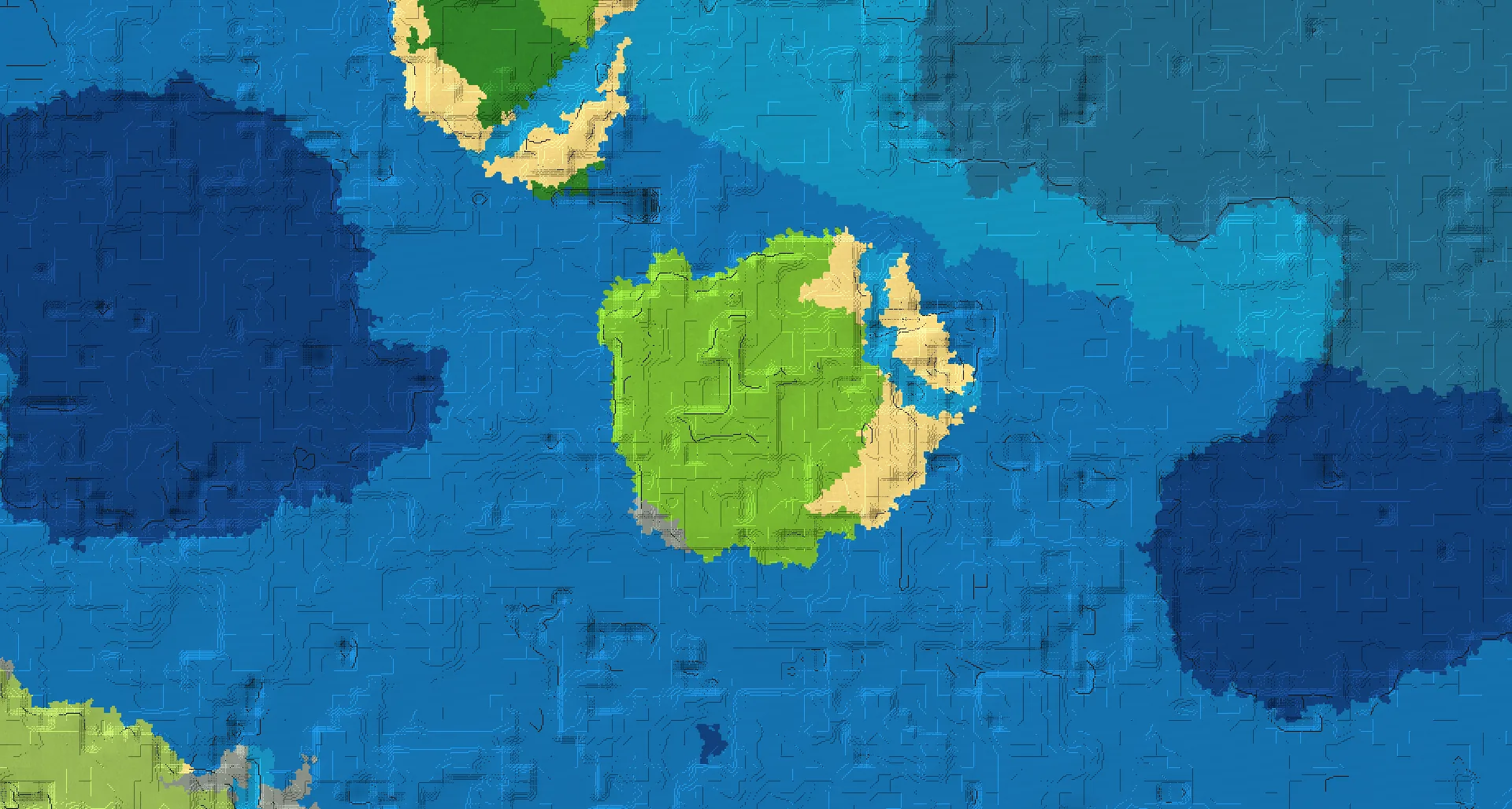 Seed map — Ocean-focused Plains Start with a Village at -336, 48