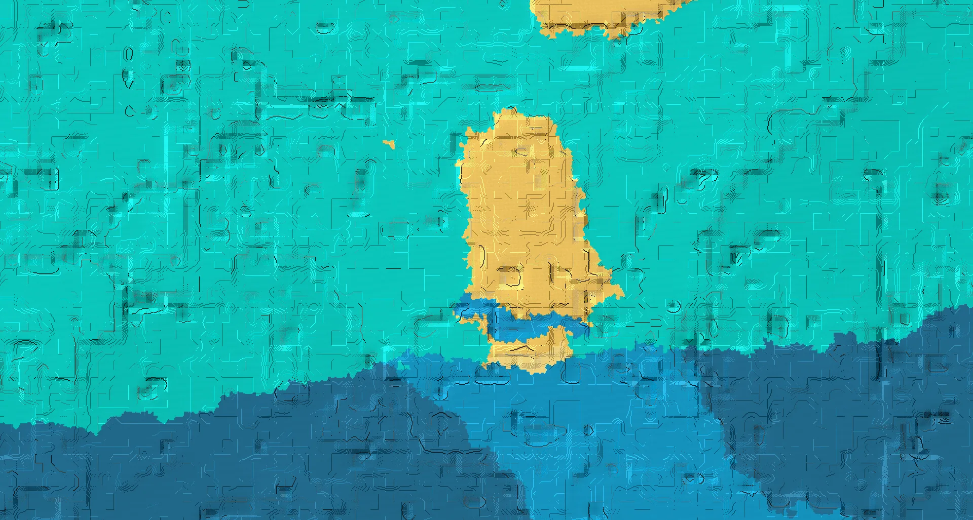 Seed map — Ocean-focused Start in Desert with Trial Chambers