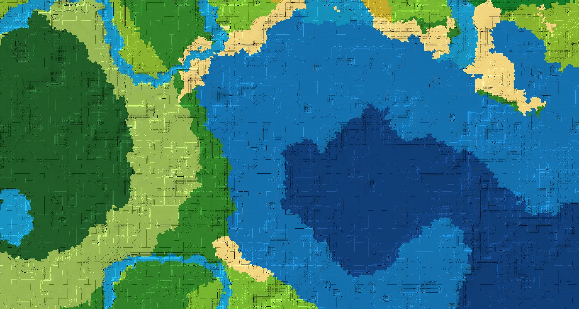 Seed map — Ocean Monument Northeast of a Forest Start with Trial Chambers