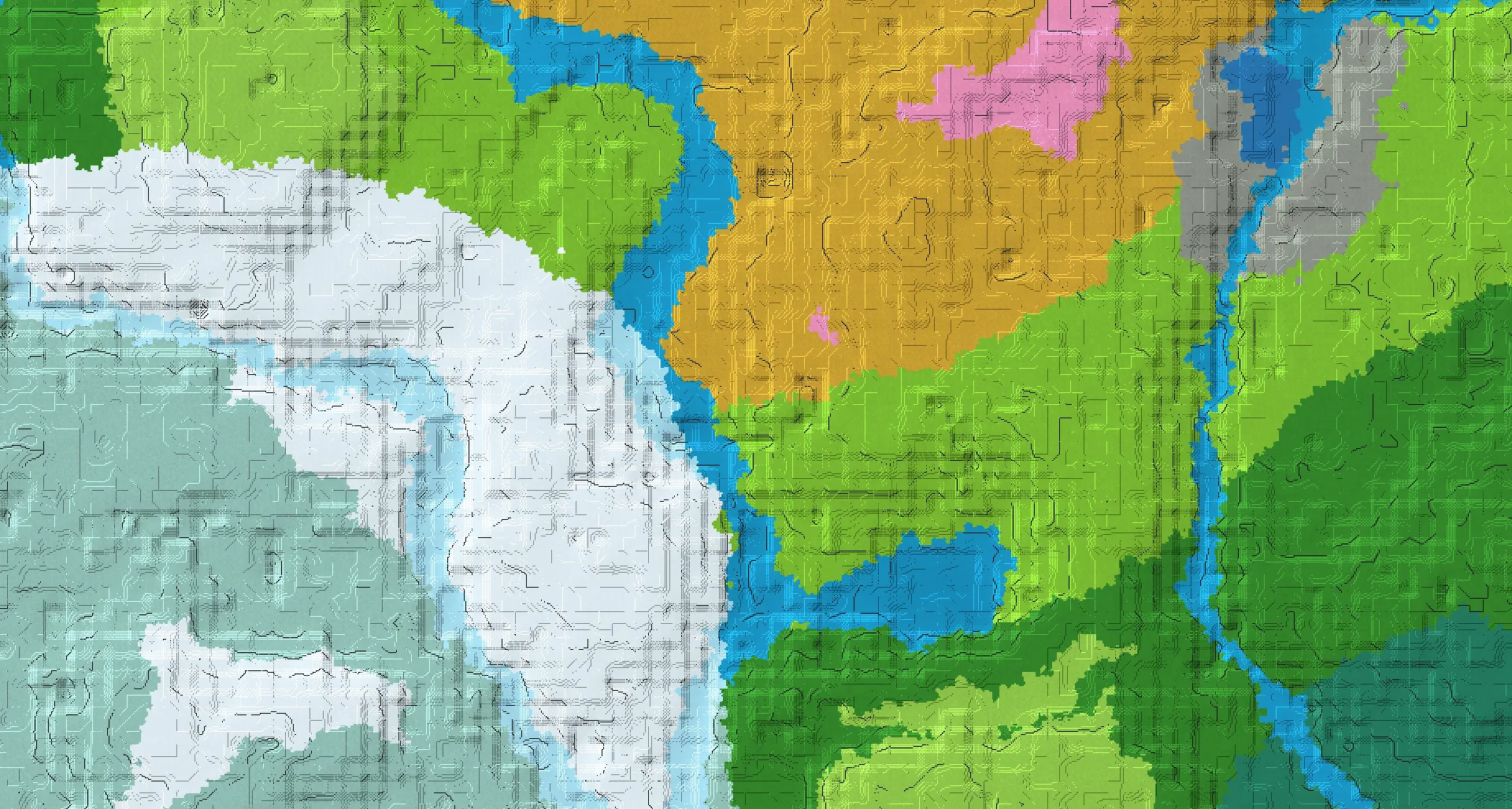 Seed map — Ruined Portal Northeast of a Snowy Plains Start