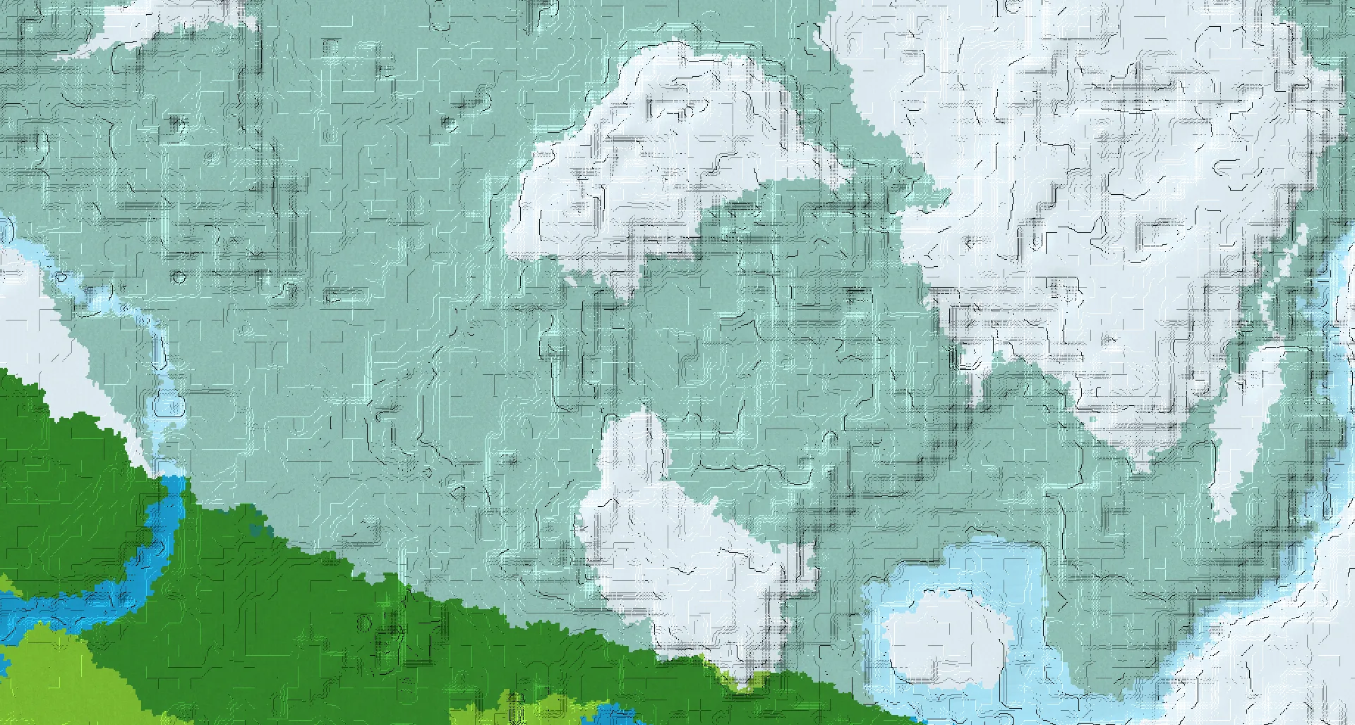 Seed map — Mineshaft Northeast of a Dripstone Caves Start