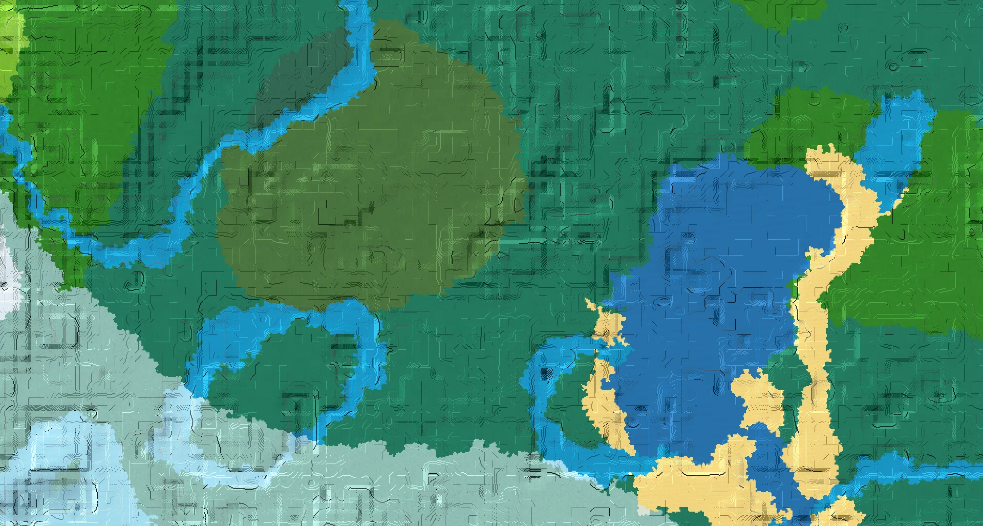 Seed map — Lush Caves Southeast of a Old Growth Pine Taiga Start with Ruined Portal