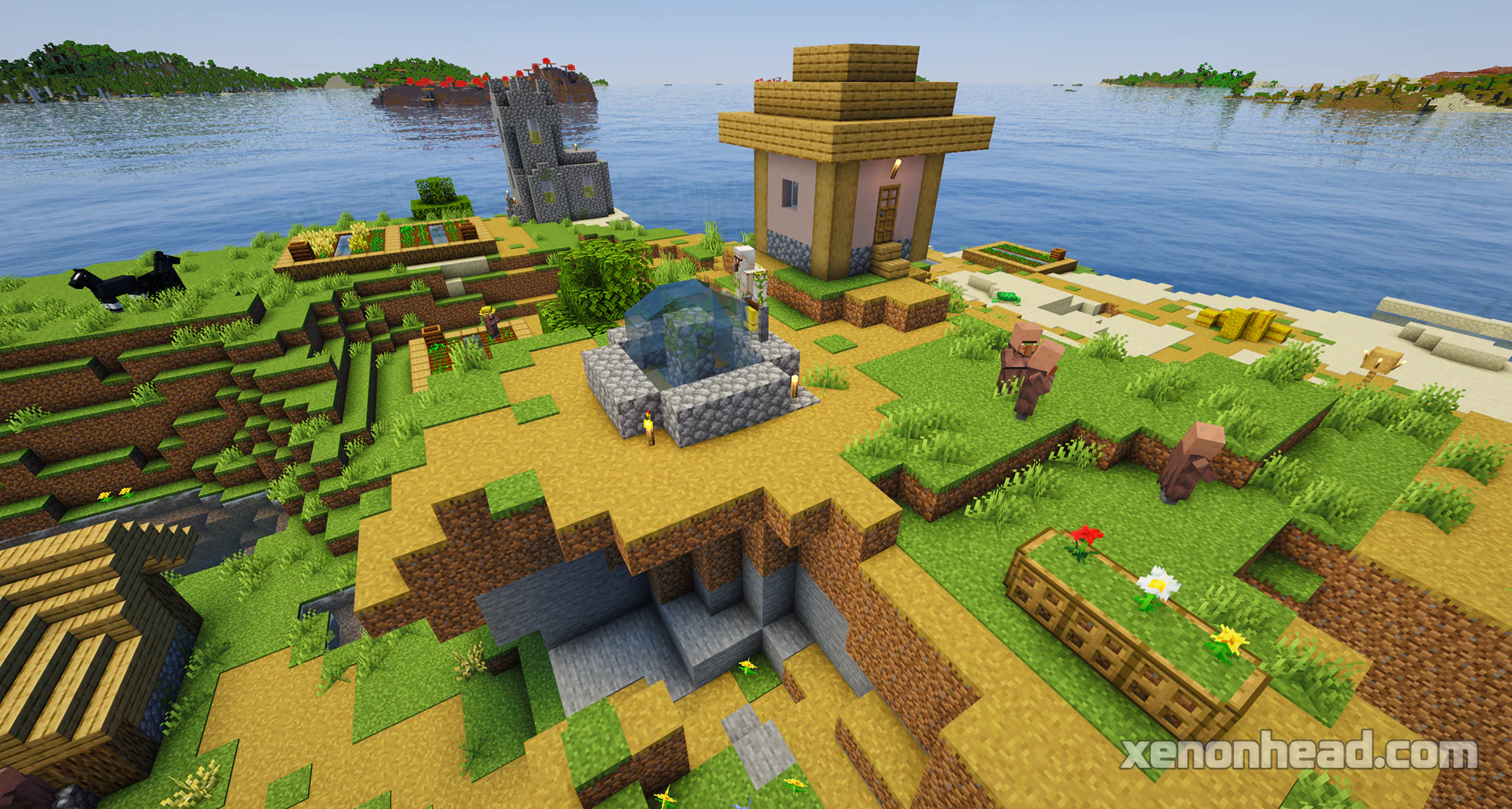 Cozy survival island village