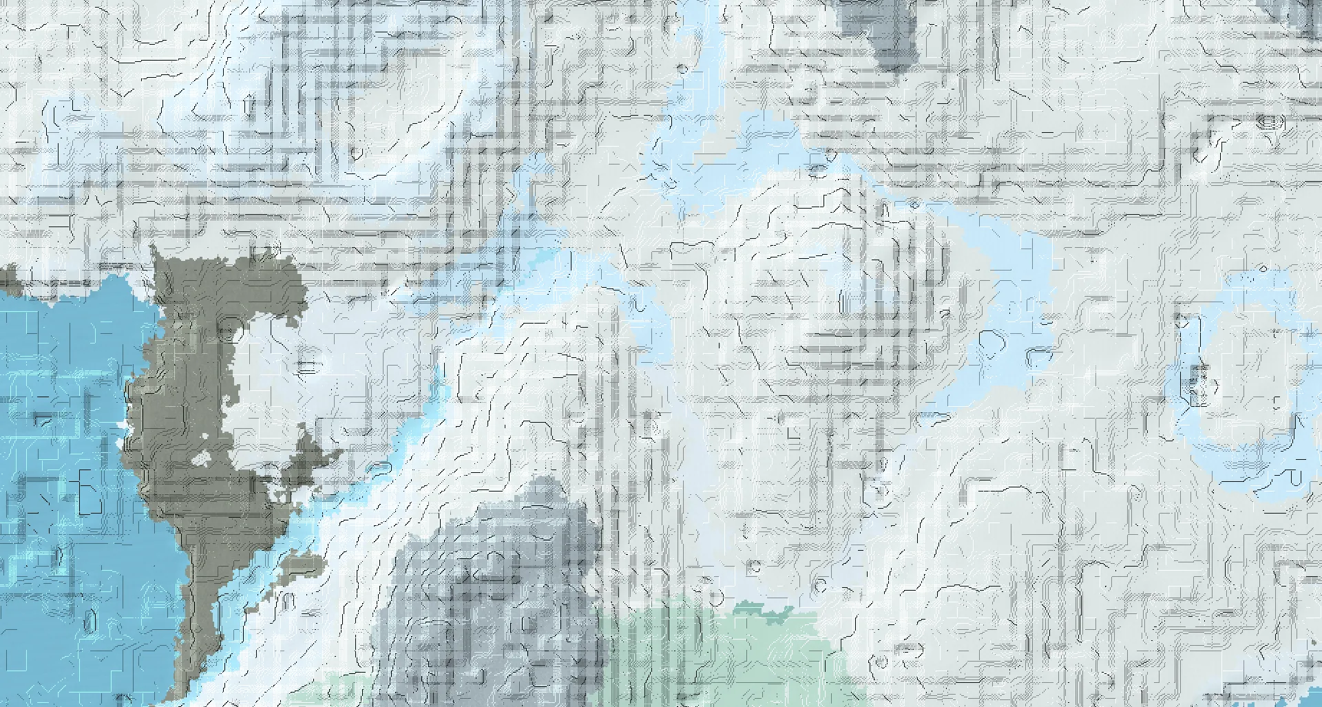 Seed map — Ice Spikes Northeast of a Jagged Peaks Start