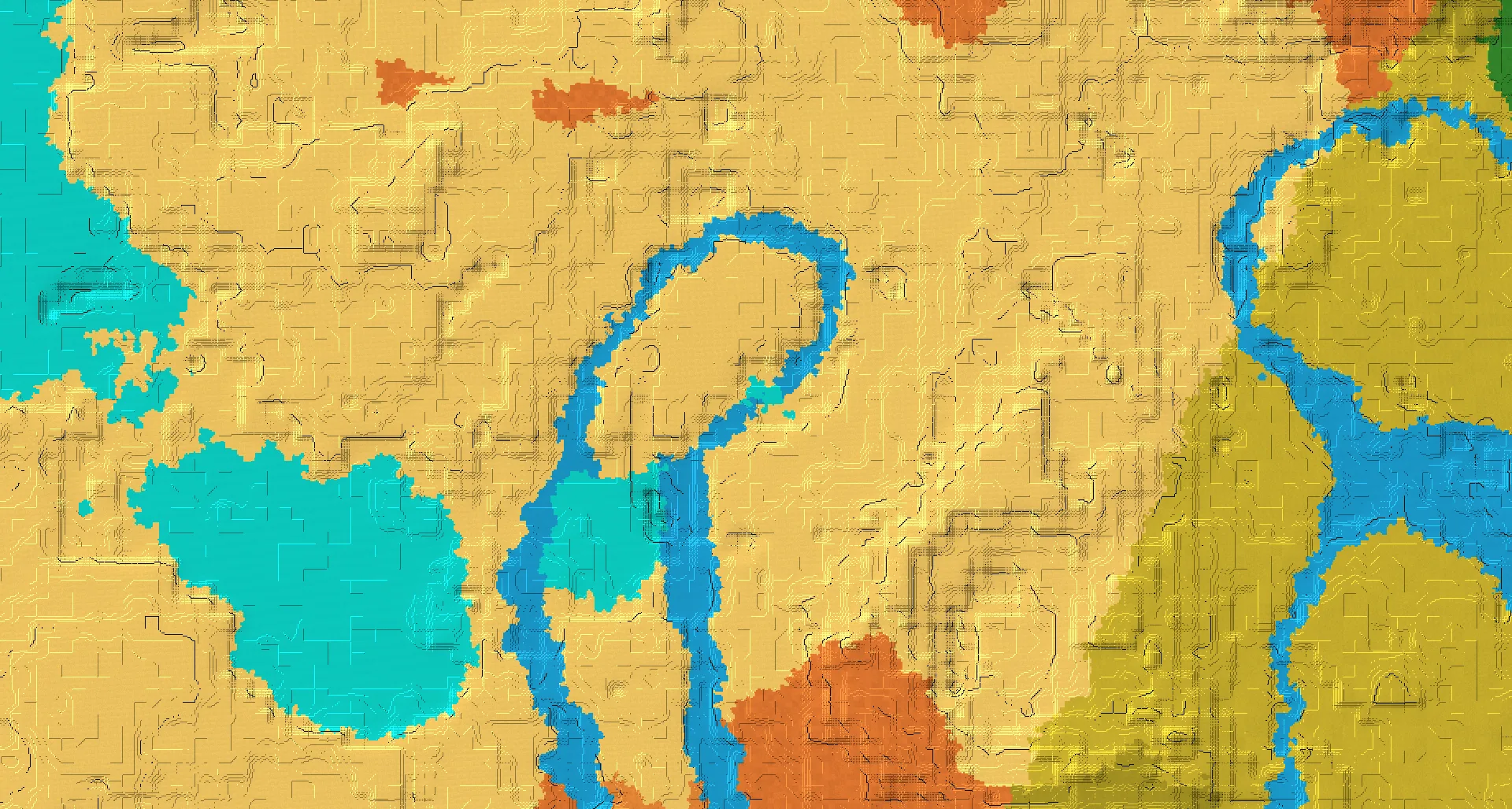 Seed map — Warm Ocean West of a Desert Start with Trial Chambers