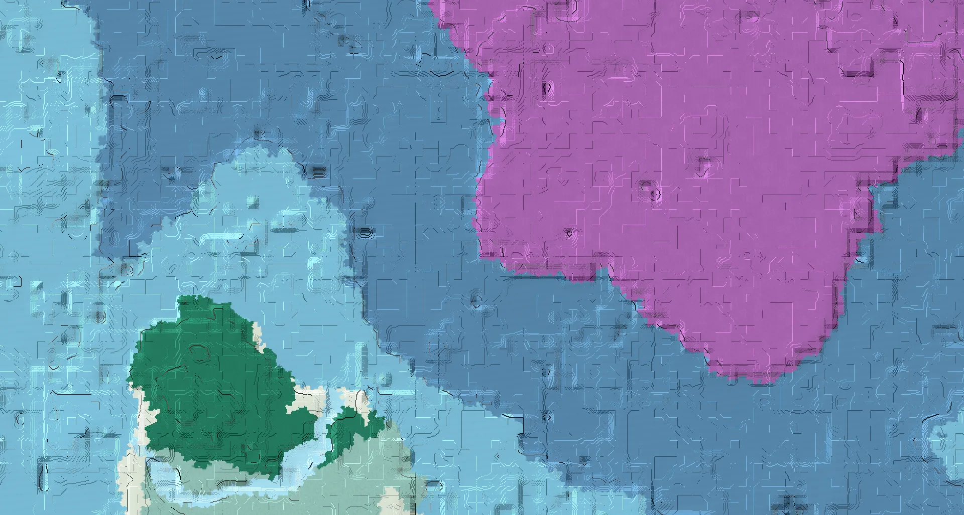 Seed map — Mushroom Fields and Abandoned Camp from Taiga