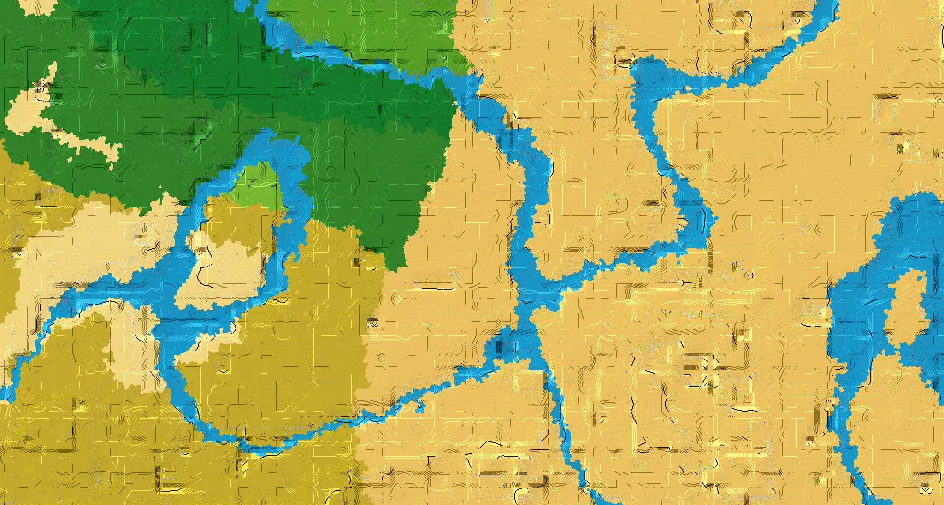 Seed map — Desert Start with Trial Chambers with Jungle Temple