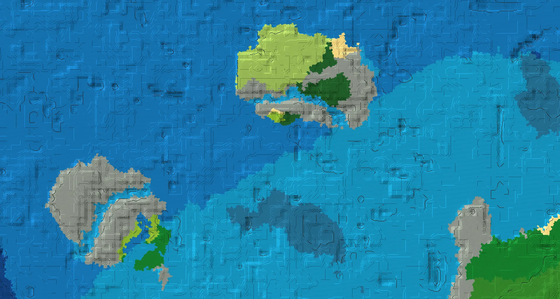 Seed map — Ocean-focused Start in Old Growth Birch Forest with Ruined Portal