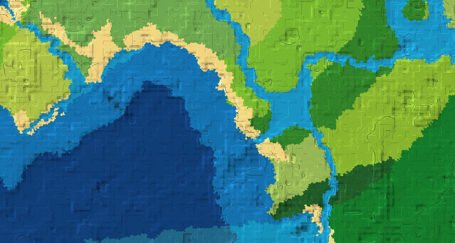 Seed map — Ocean West of a Forest Start with Trial Chambers