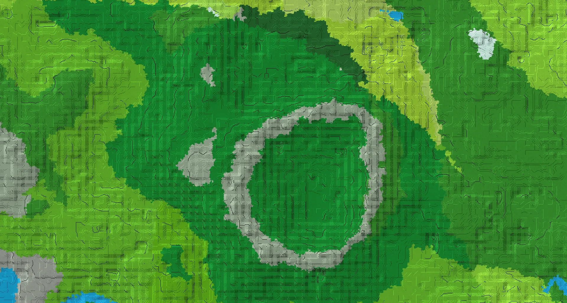 Seed map — Jungle and stony peaks caldera with lush caves