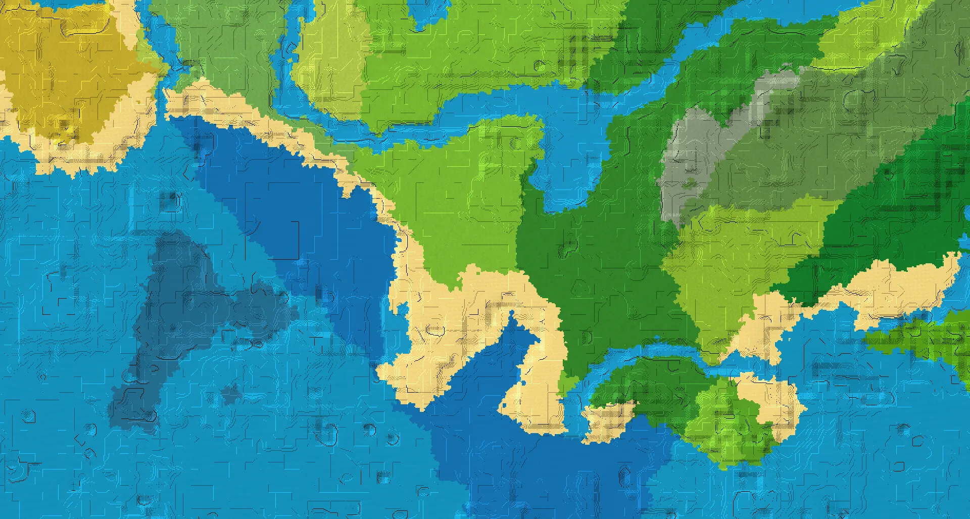 Seed map — Beach At the same X/Z position as a Plains Start