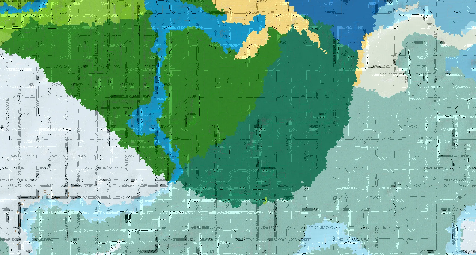 Seed map — Trail Ruins South of a Forest Start