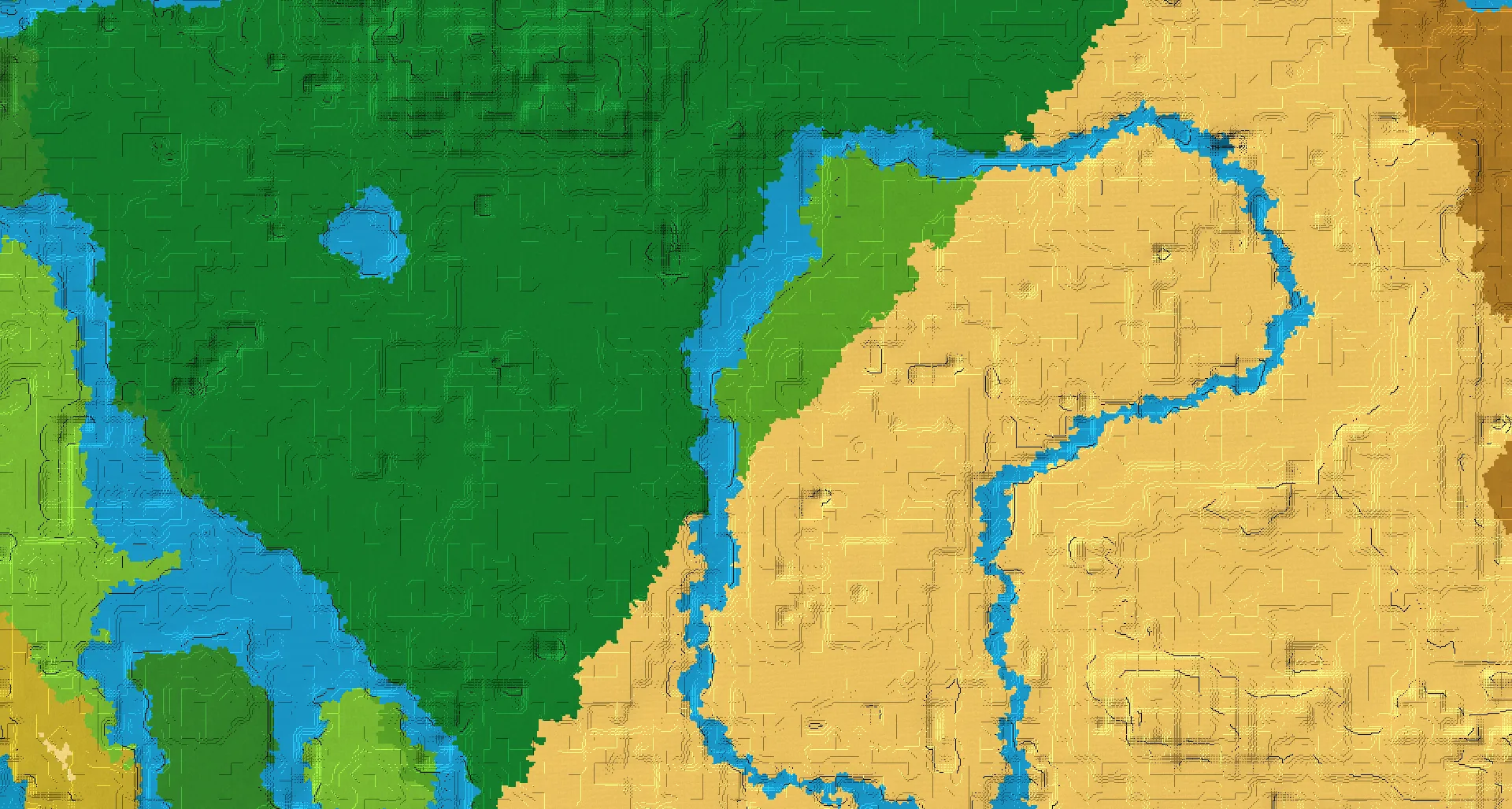 Seed map — Sparse Jungle Northwest of a Desert Start
