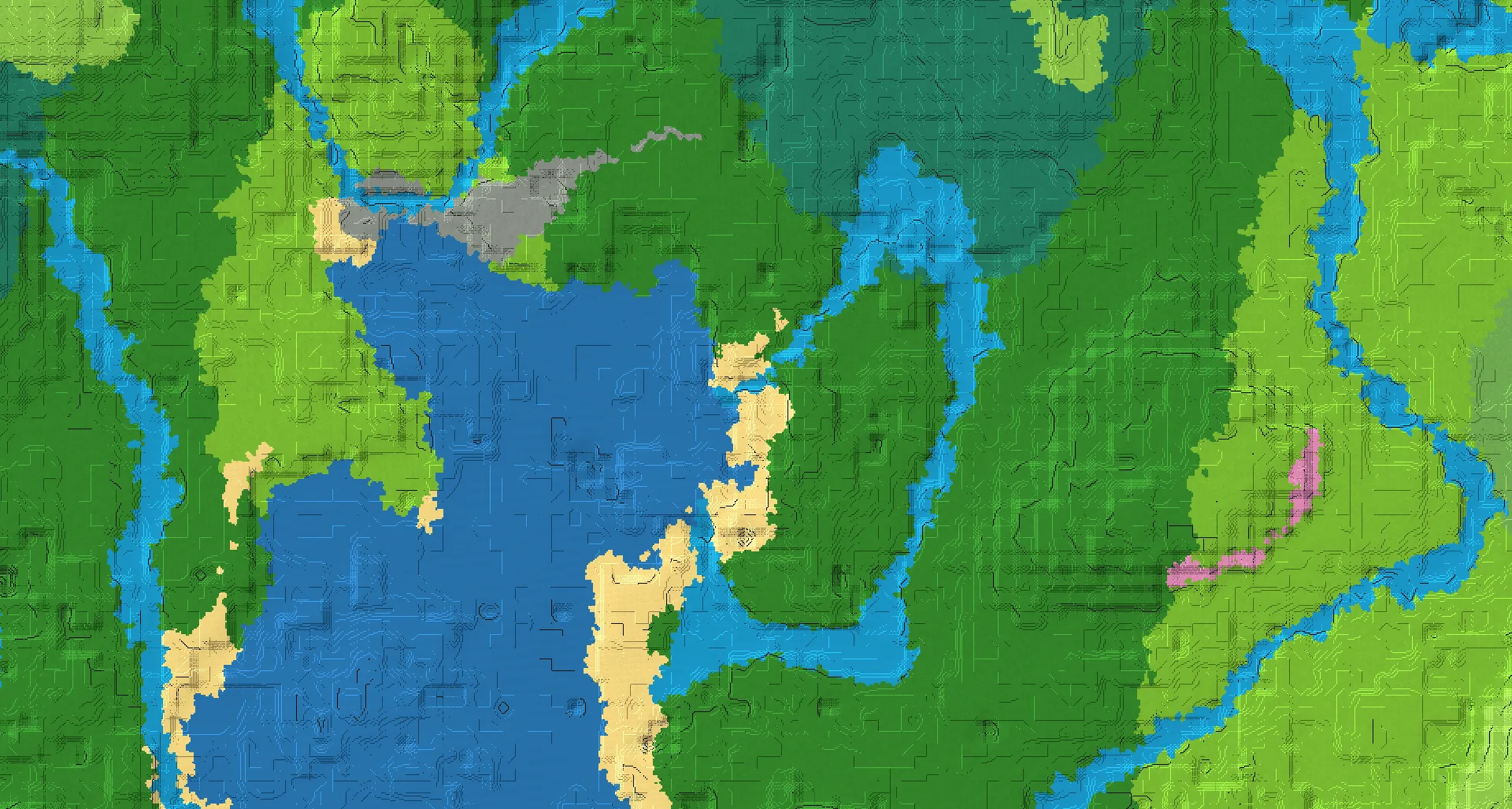 Seed map — Beach West of a Forest Start
