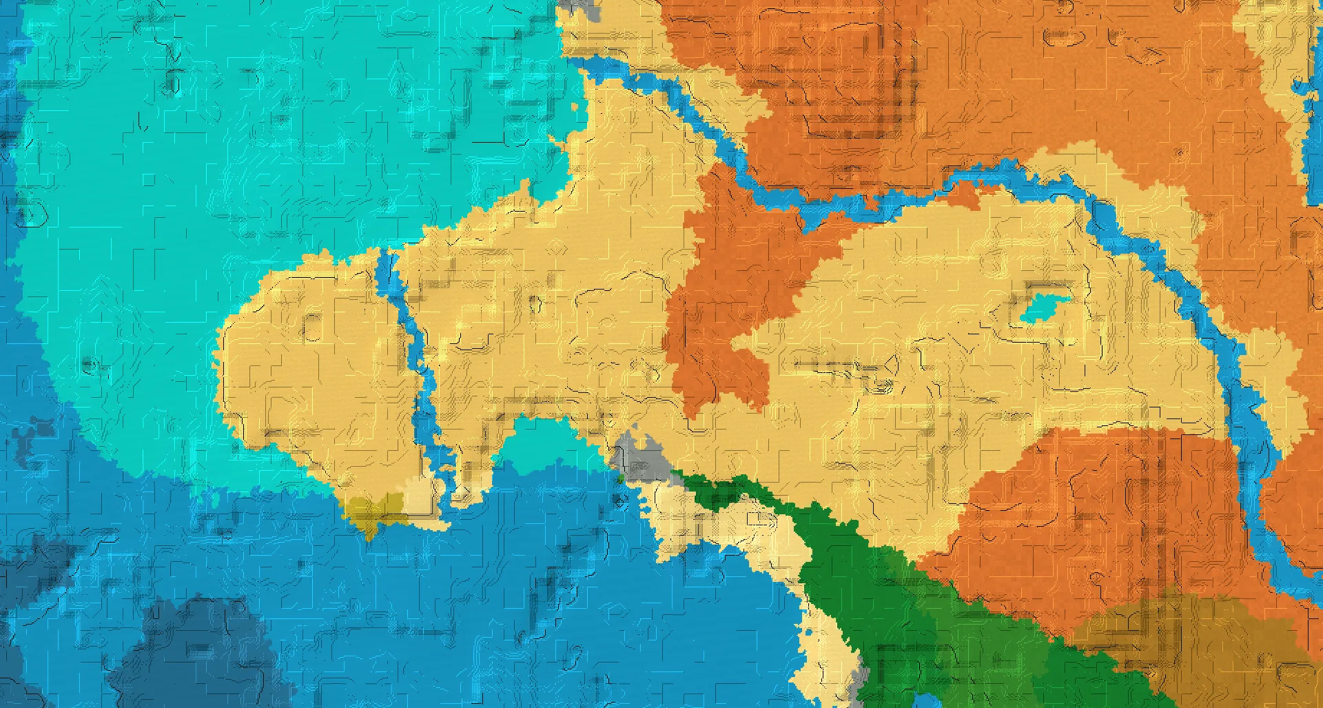 Seed map — Badlands East of a Desert Start