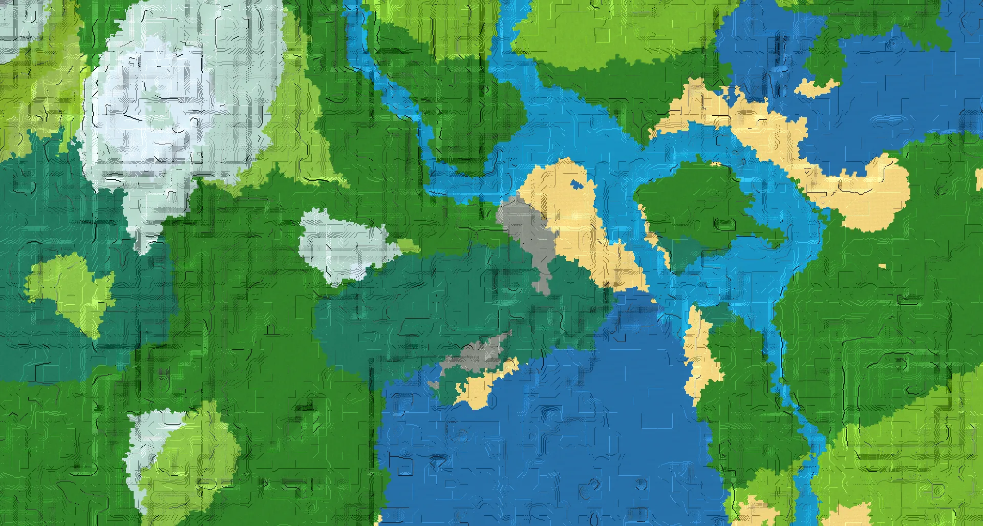 Seed map — Village West of the Taiga Start with Ruined Portal
