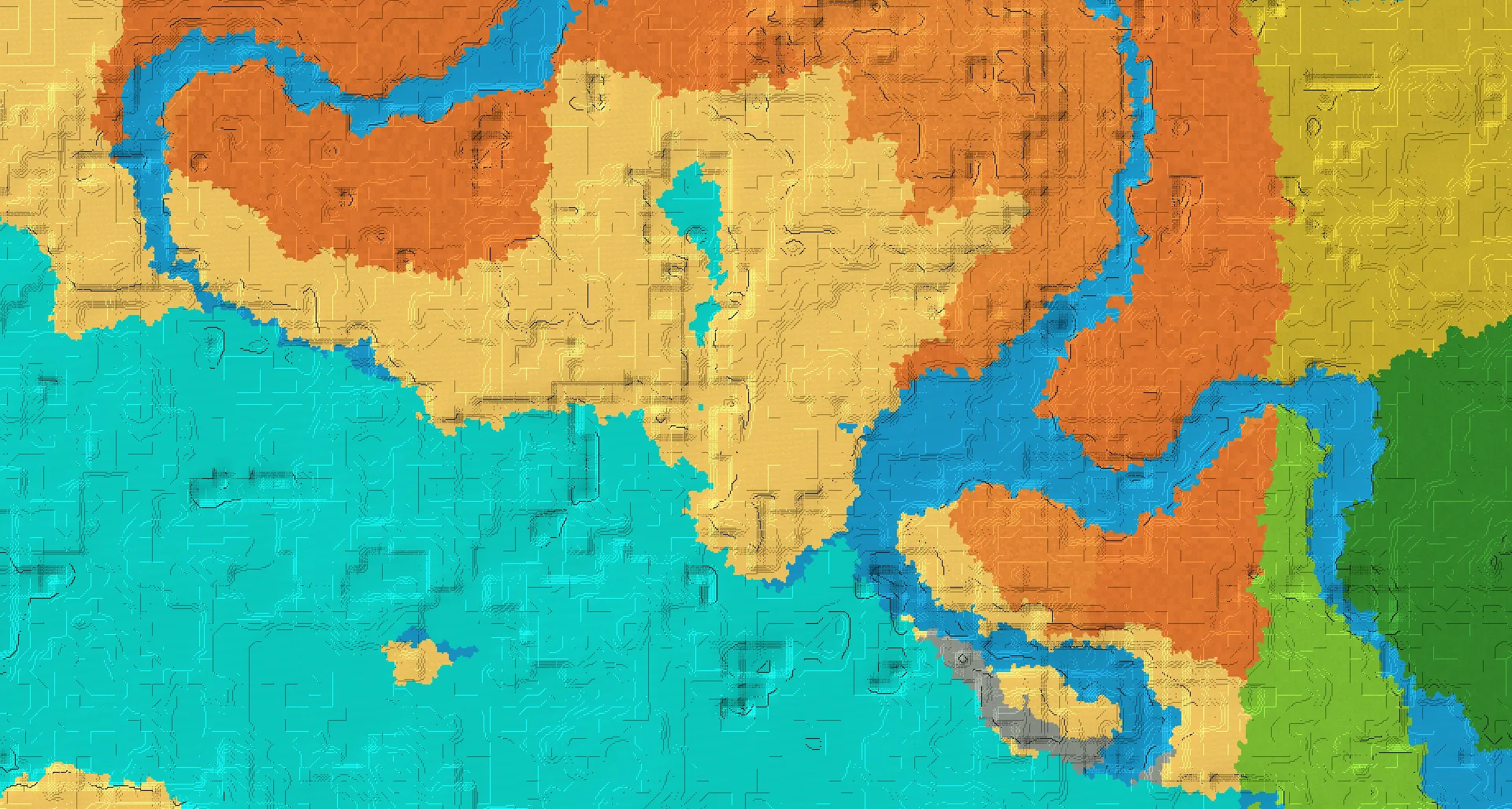 Seed map — Desert Temple Southeast of a Badlands Start