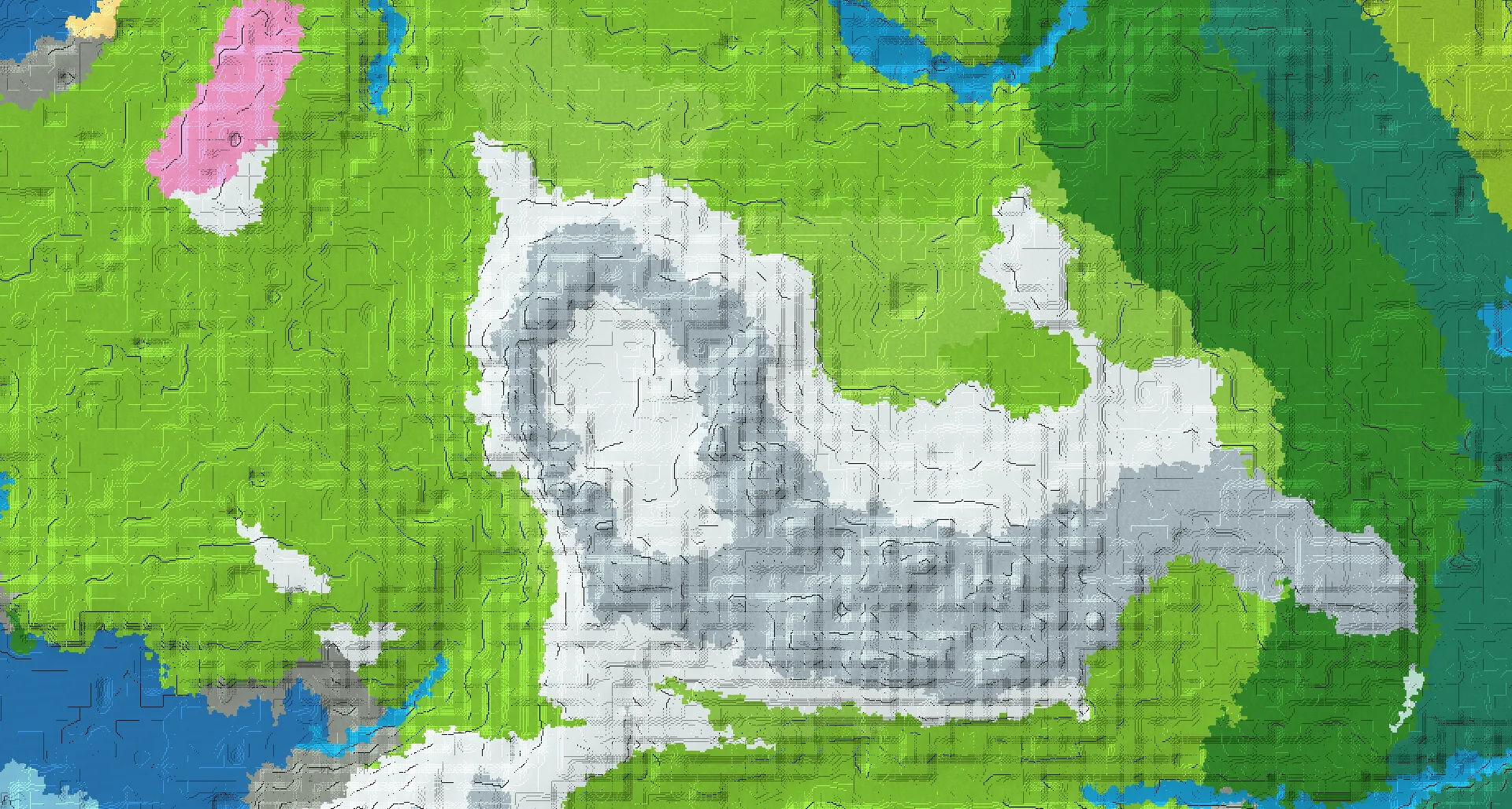 Seed map — Frozen Peaks Start and an Ancient City Route