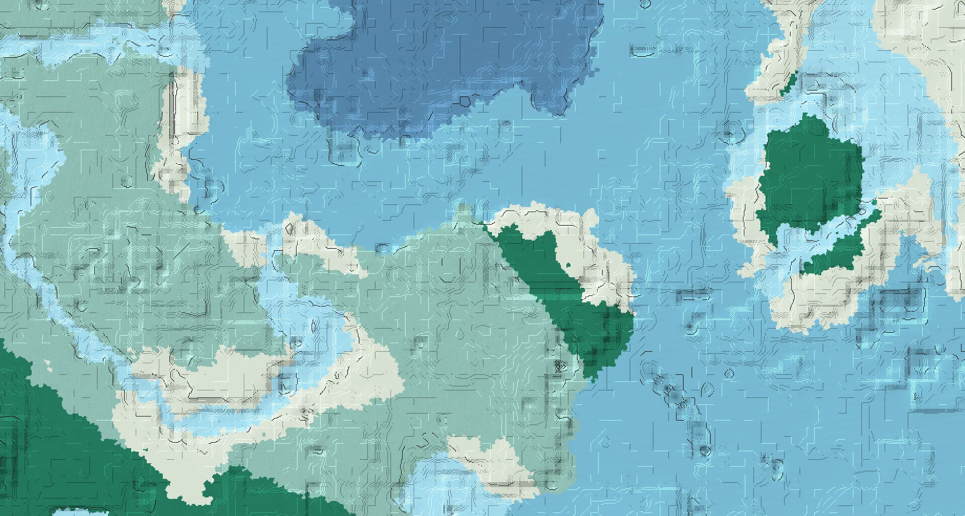Seed map — Snowy Taiga Start with Ruined Portal at -8, -8 (Seed -4803536470269120349)