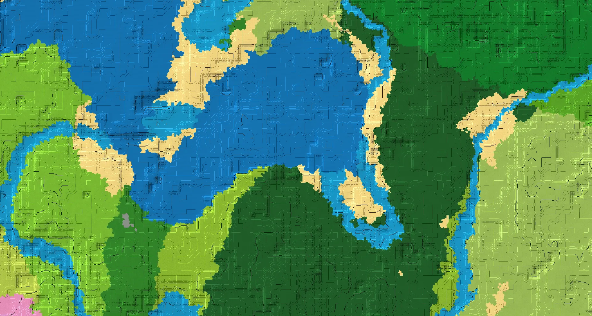 Seed map — Ocean North of a Dark Forest Start