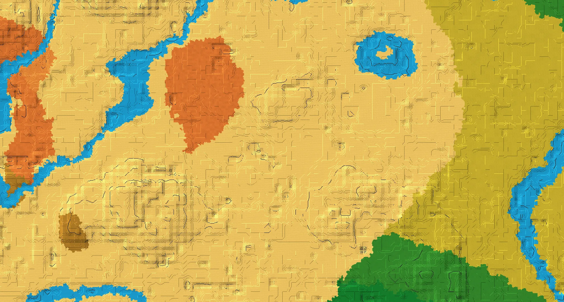 Seed map — Desert Temple East of a Desert Start with Village