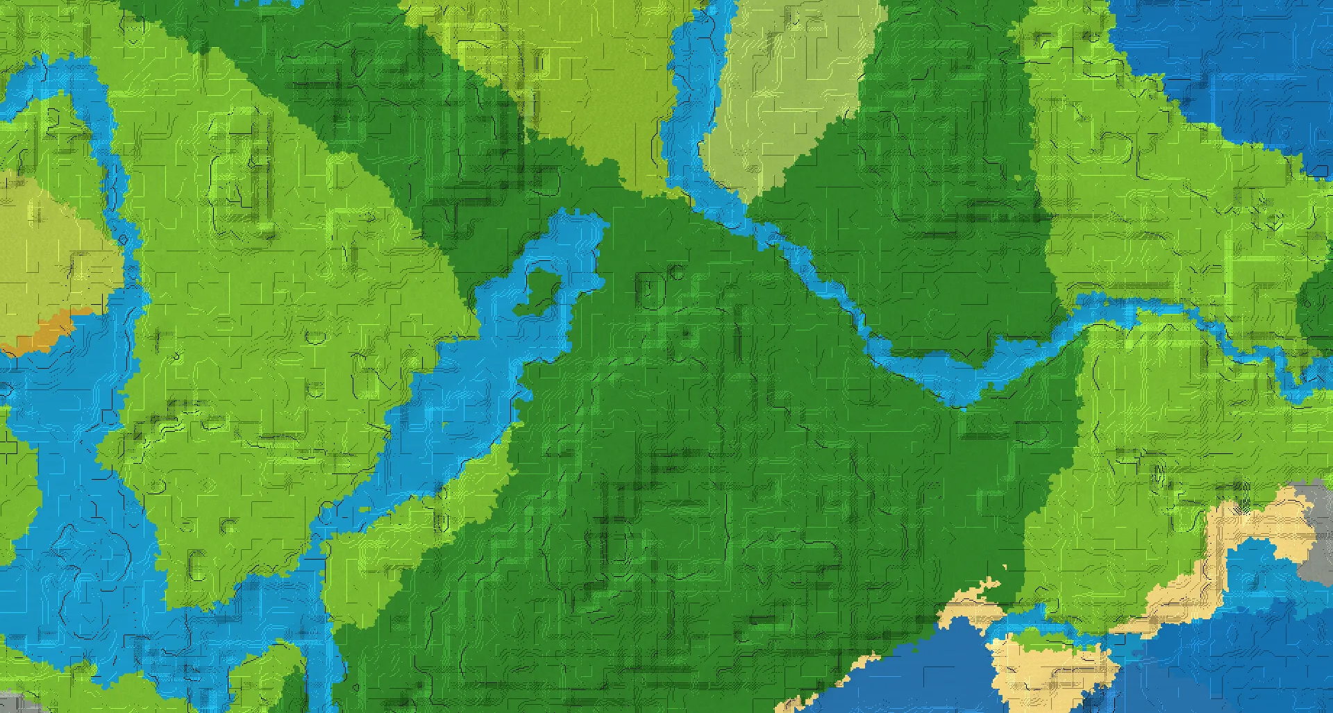 Seed map — Mineshaft South of a Forest Start