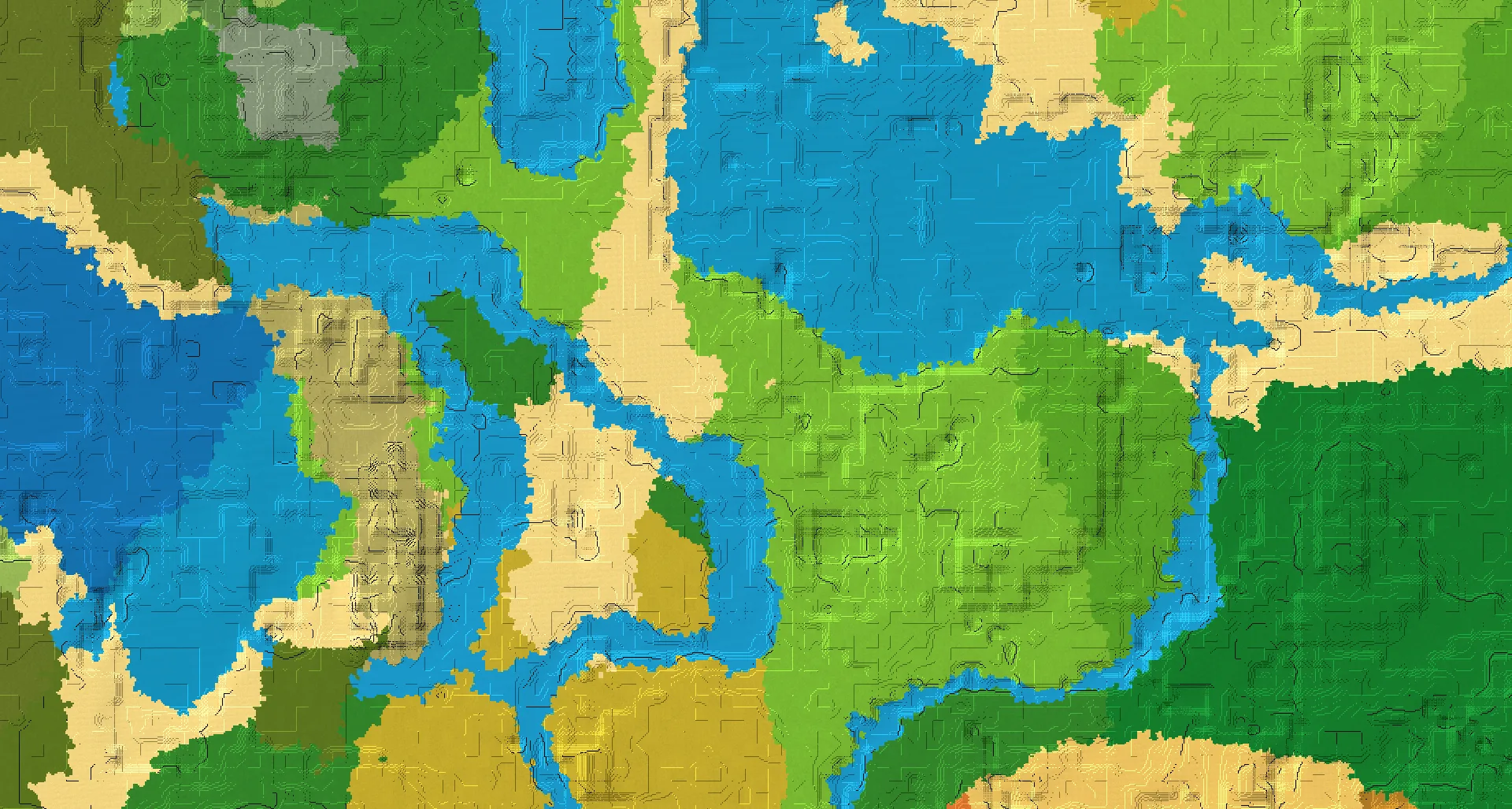 Seed map — Village At the same X/Z position as the Plains Start