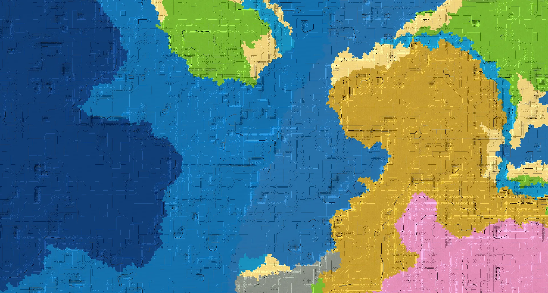 Seed map — Ocean Ruins Southwest of a Dappled Forest Start