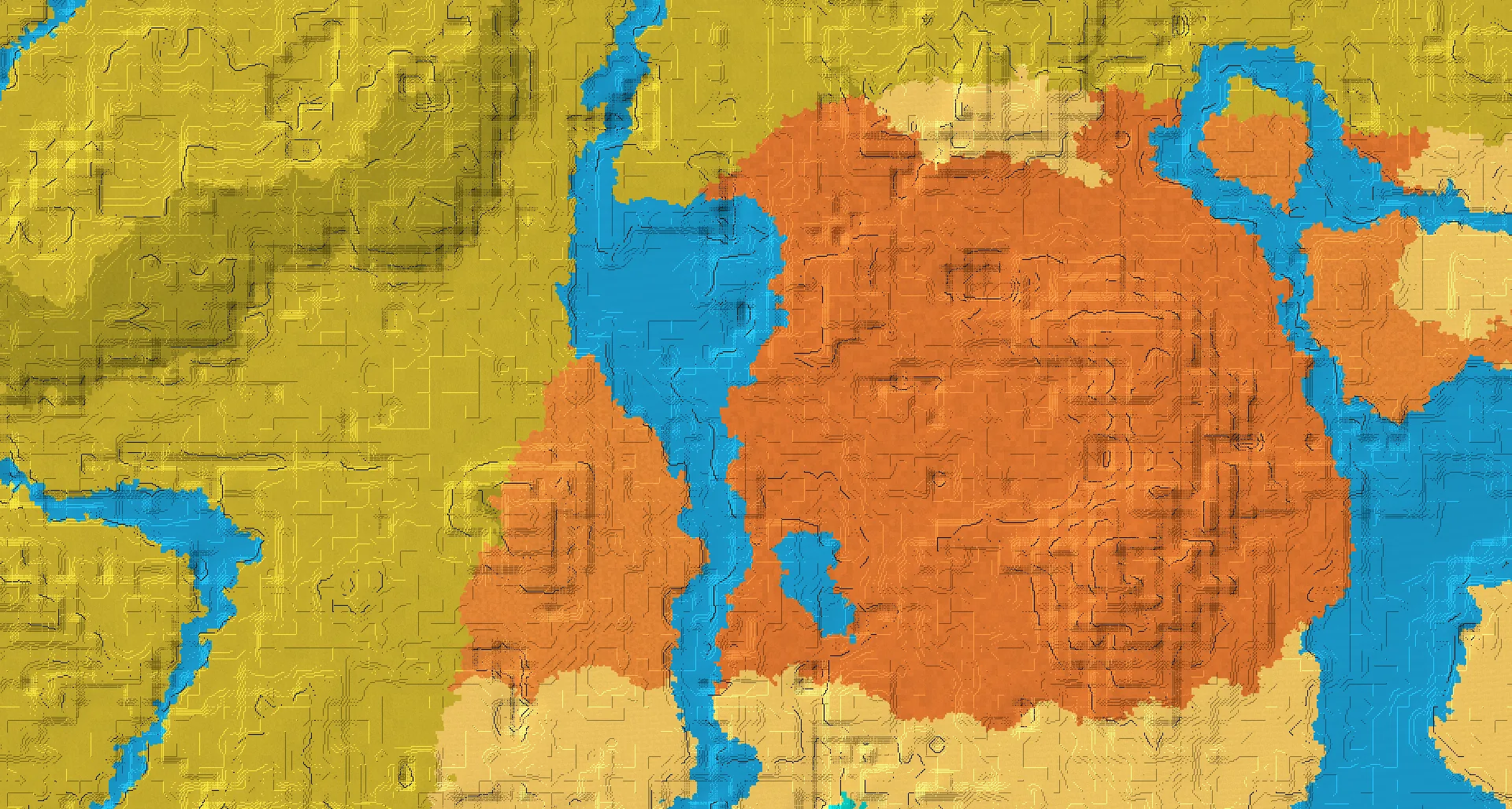 Seed map — Badlands East of a Eroded Badlands Start