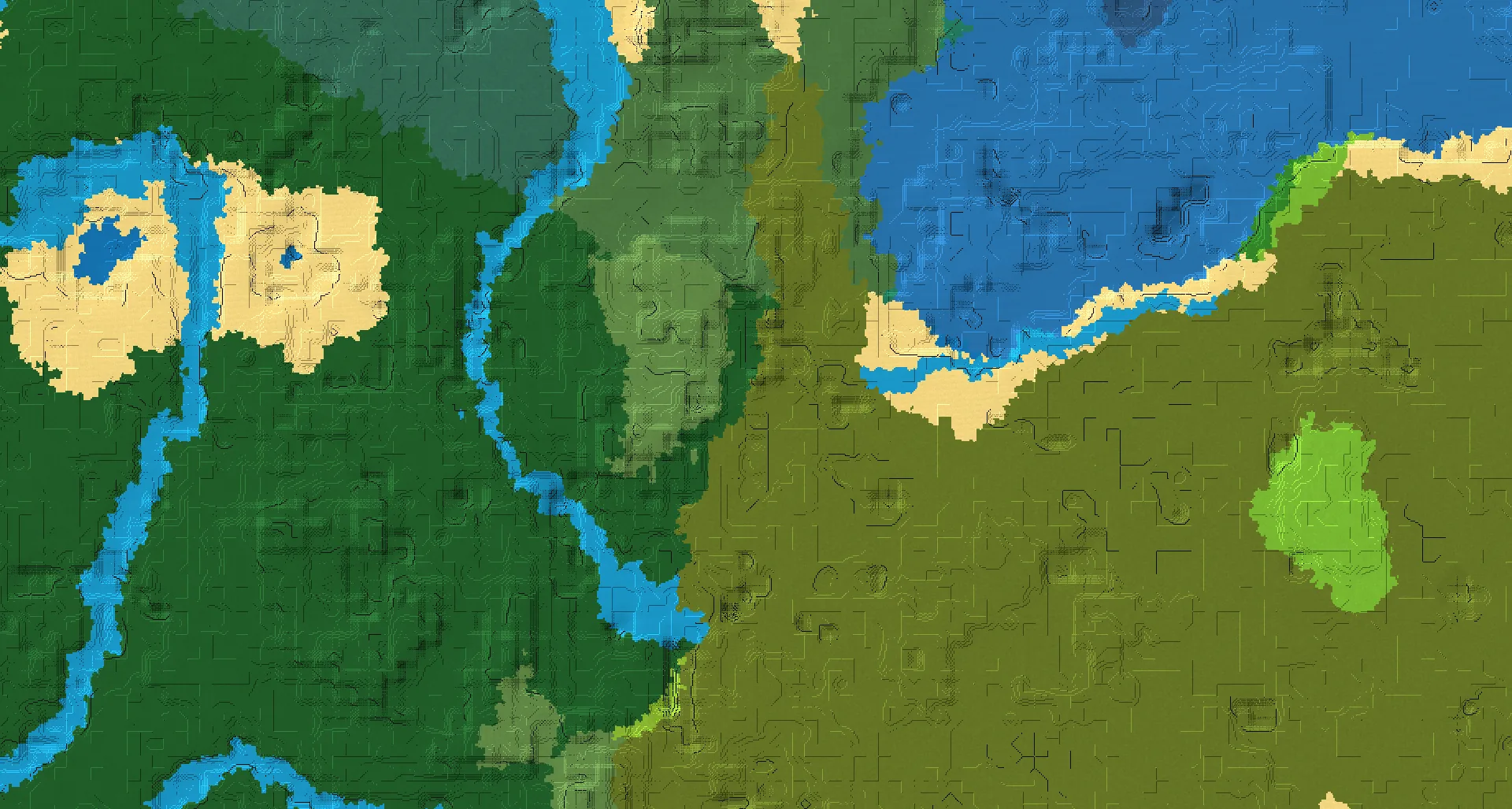 Seed map — Witch Hut Southeast of a Dark Forest Start