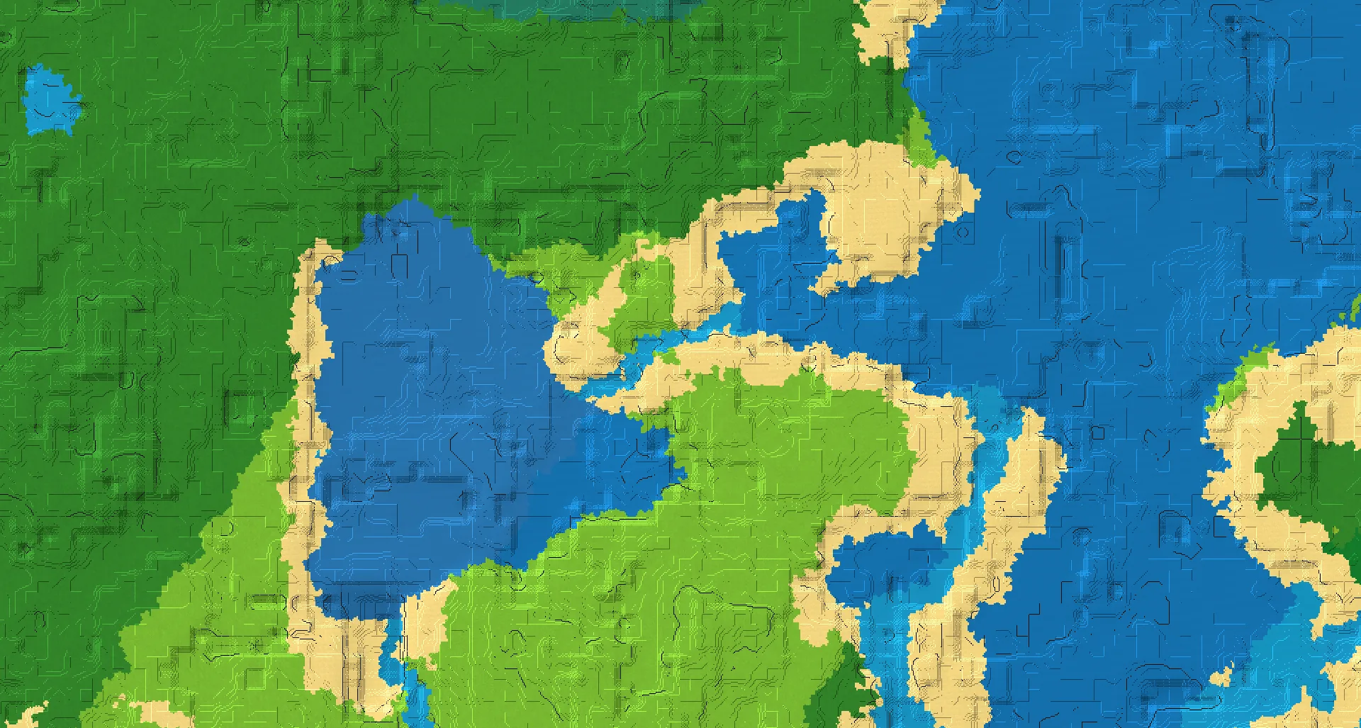 Seed map — Buried Treasure Southeast of a Forest Start with Ruined Portal