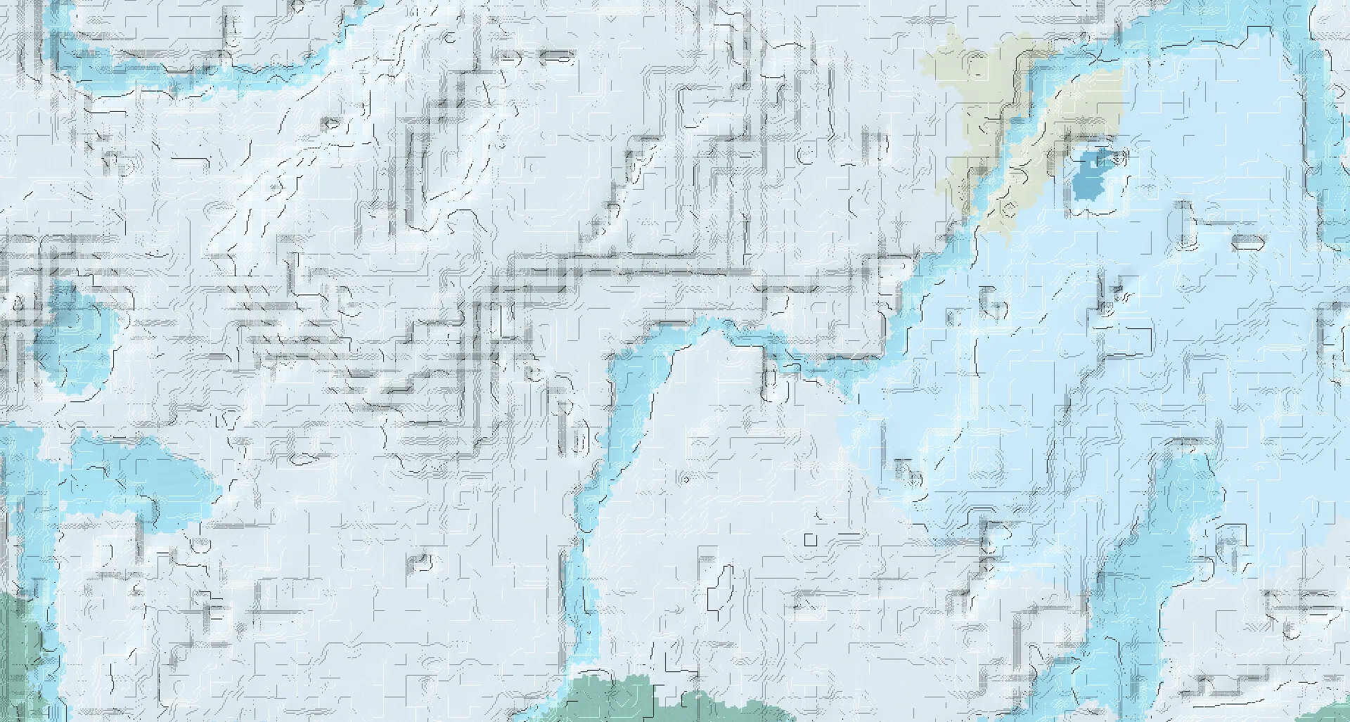 Seed map — Snowy Plains Start with Ruined Portal with Village