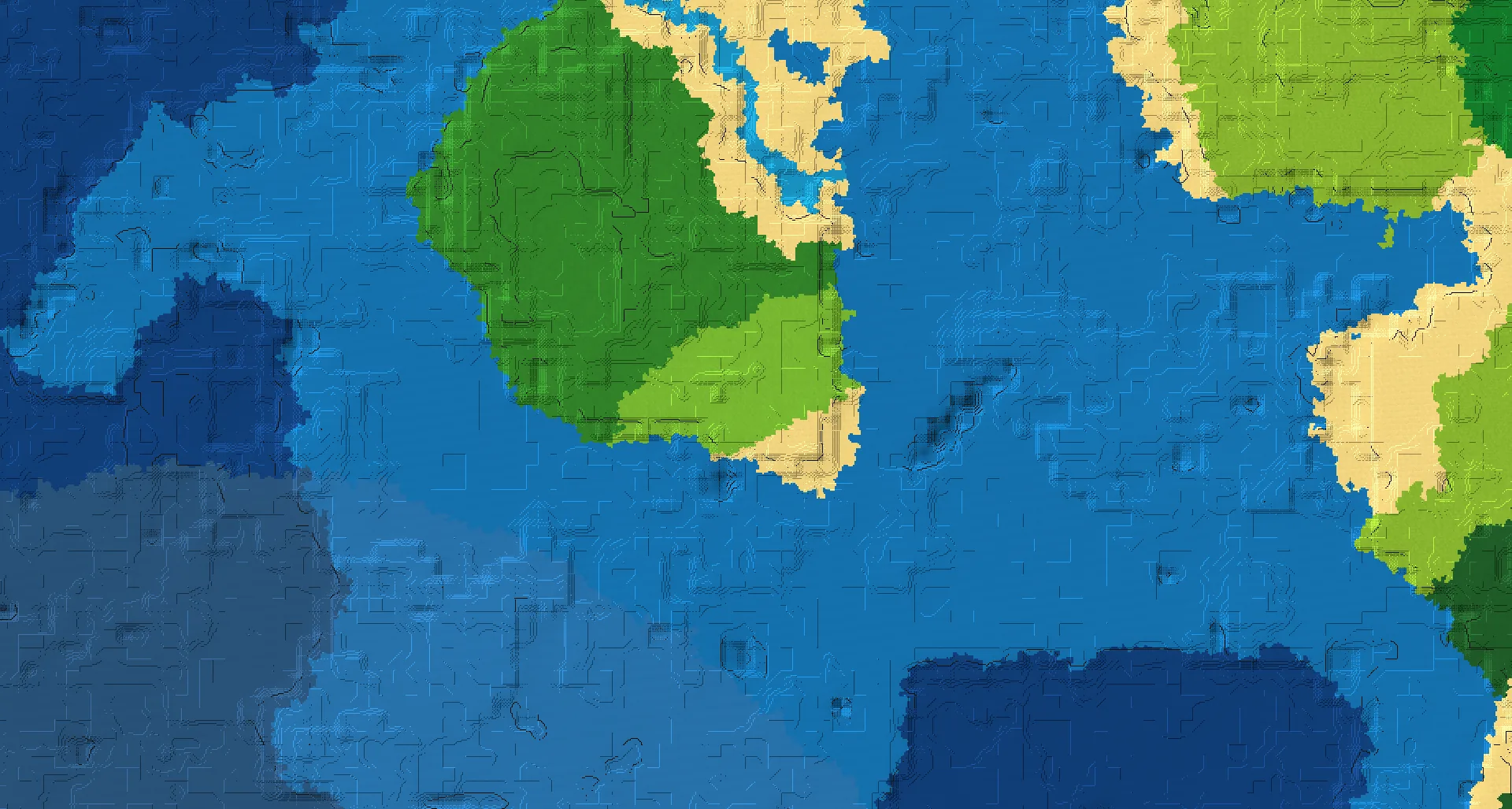Seed map — Ocean-focused Plains Start with a Village at 144, -272