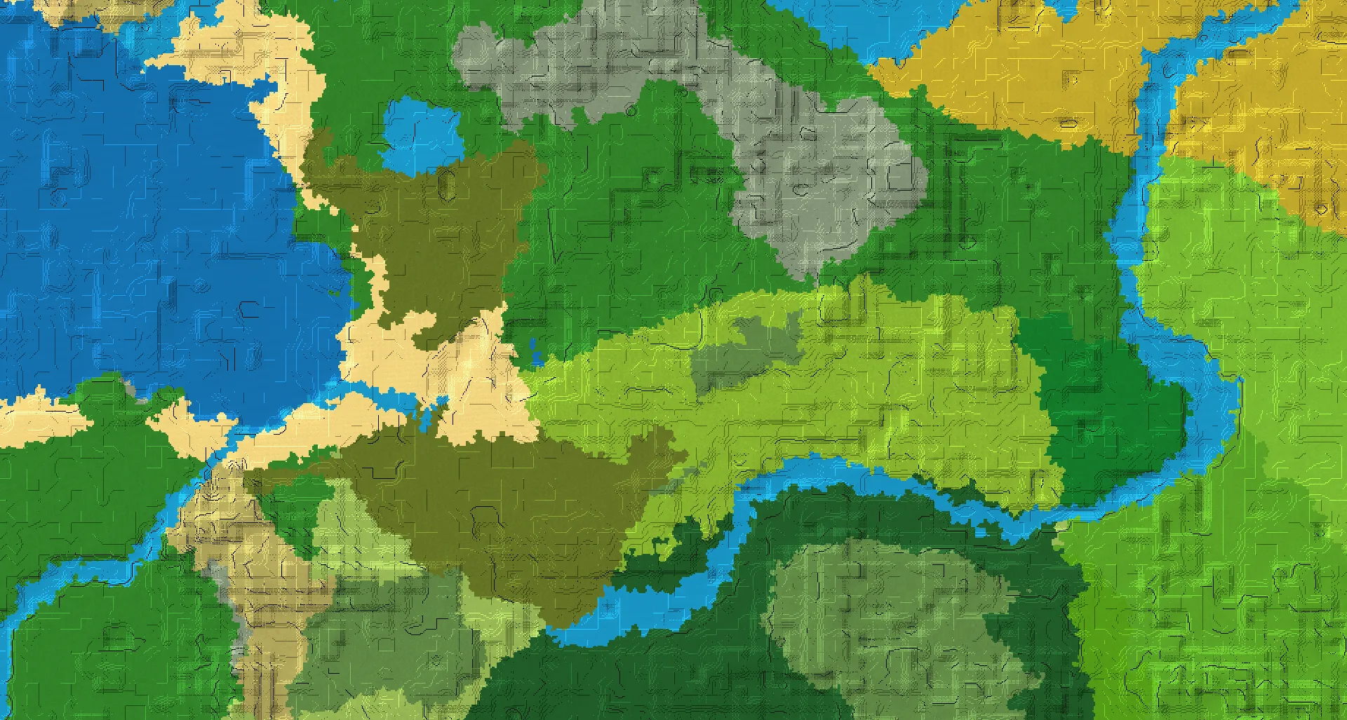 Seed map — Birch Forest Start with Trial Chambers with Ruined Portal