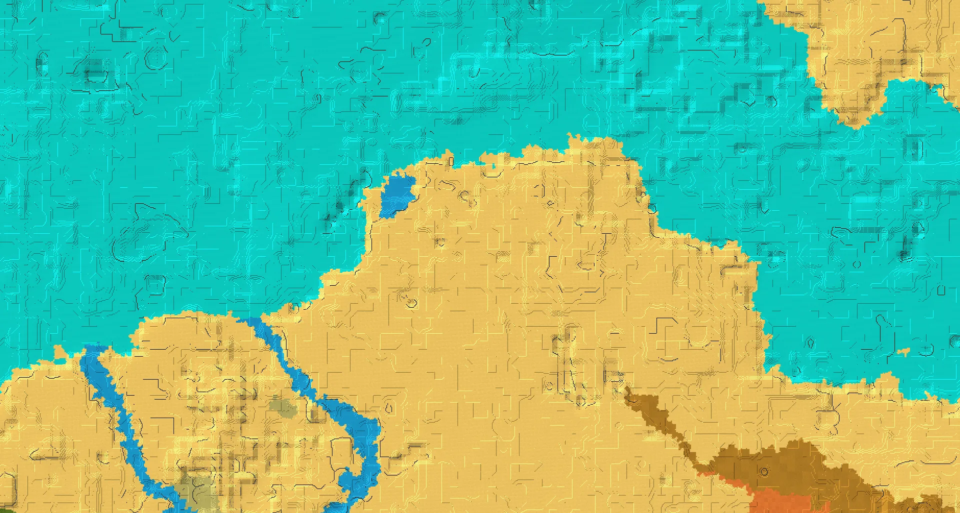 Seed map — Desert Temple Northwest of a Desert Start with Ruined Portal