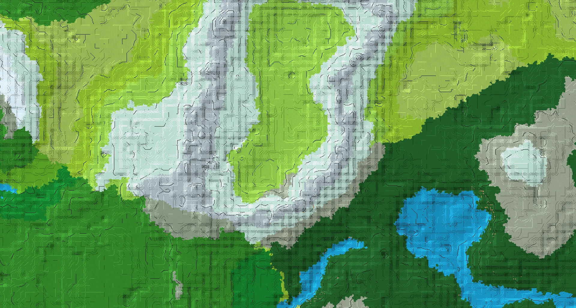 Seed map — Double mountain crater villages