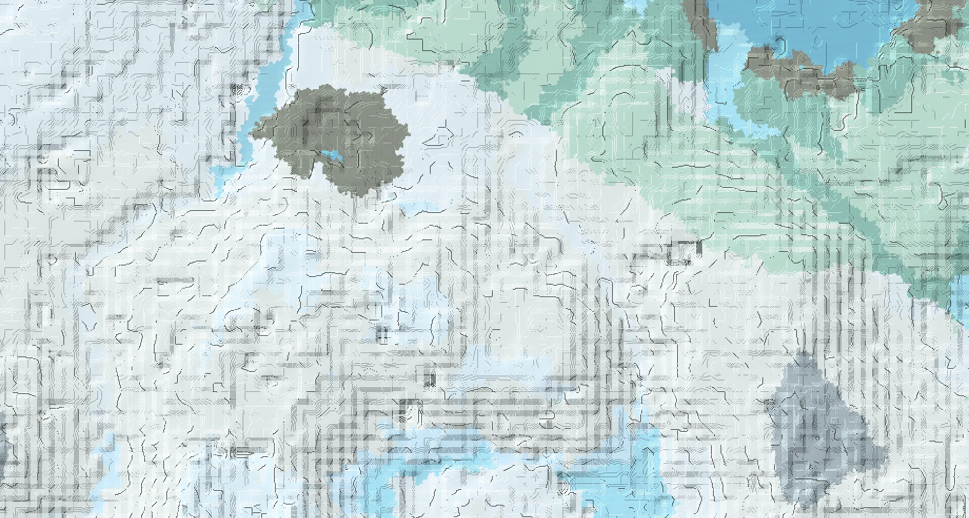 Seed map — Jagged Peaks Start and an Ancient City Route with Village