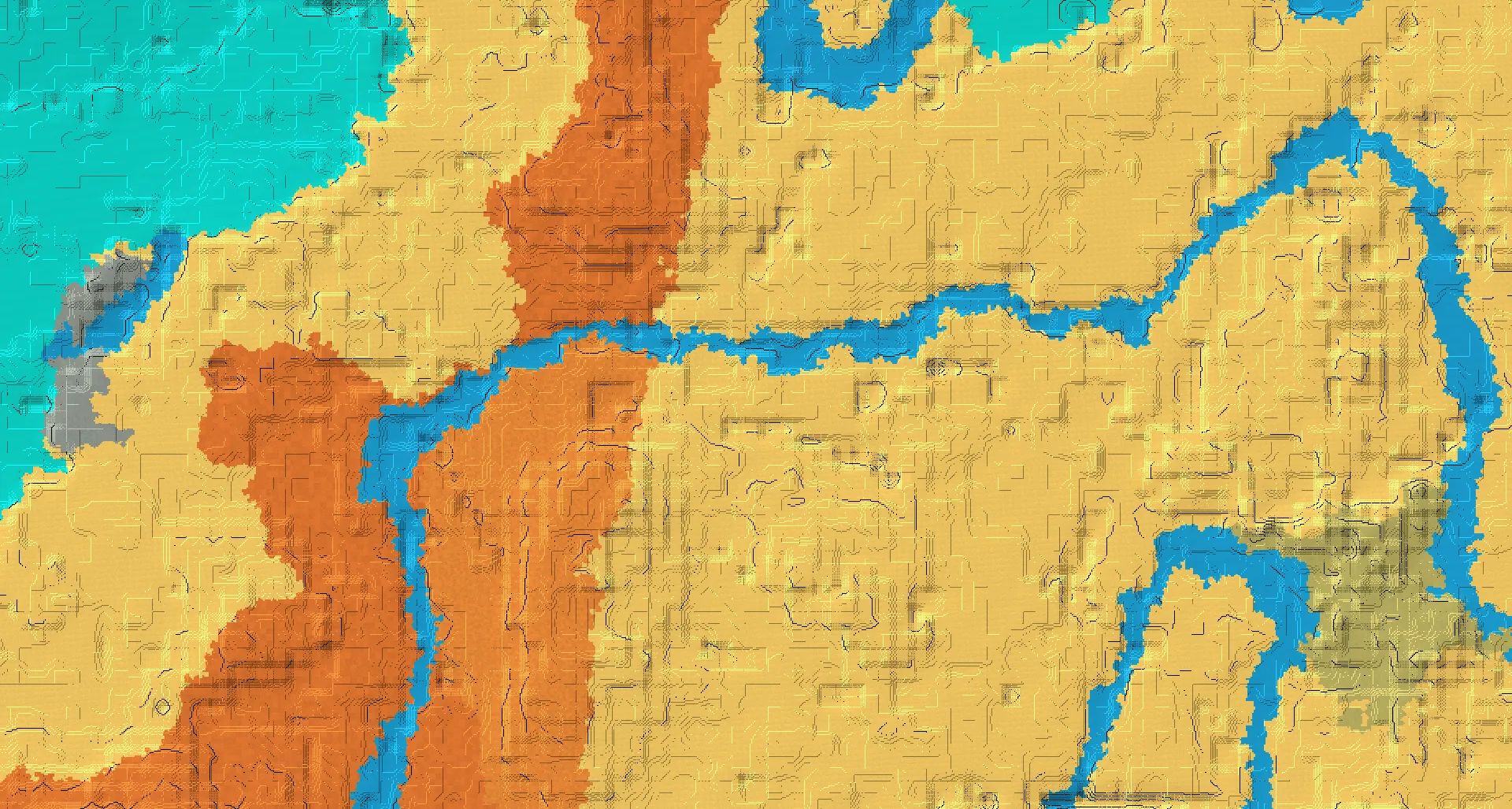 Seed map — Desert Start with Ruined Portal at 0, 0
