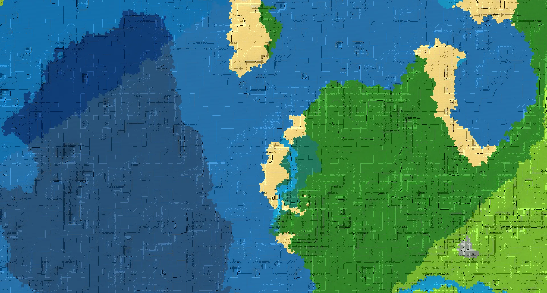 Seed map — Buried Treasure West of a Taiga Start