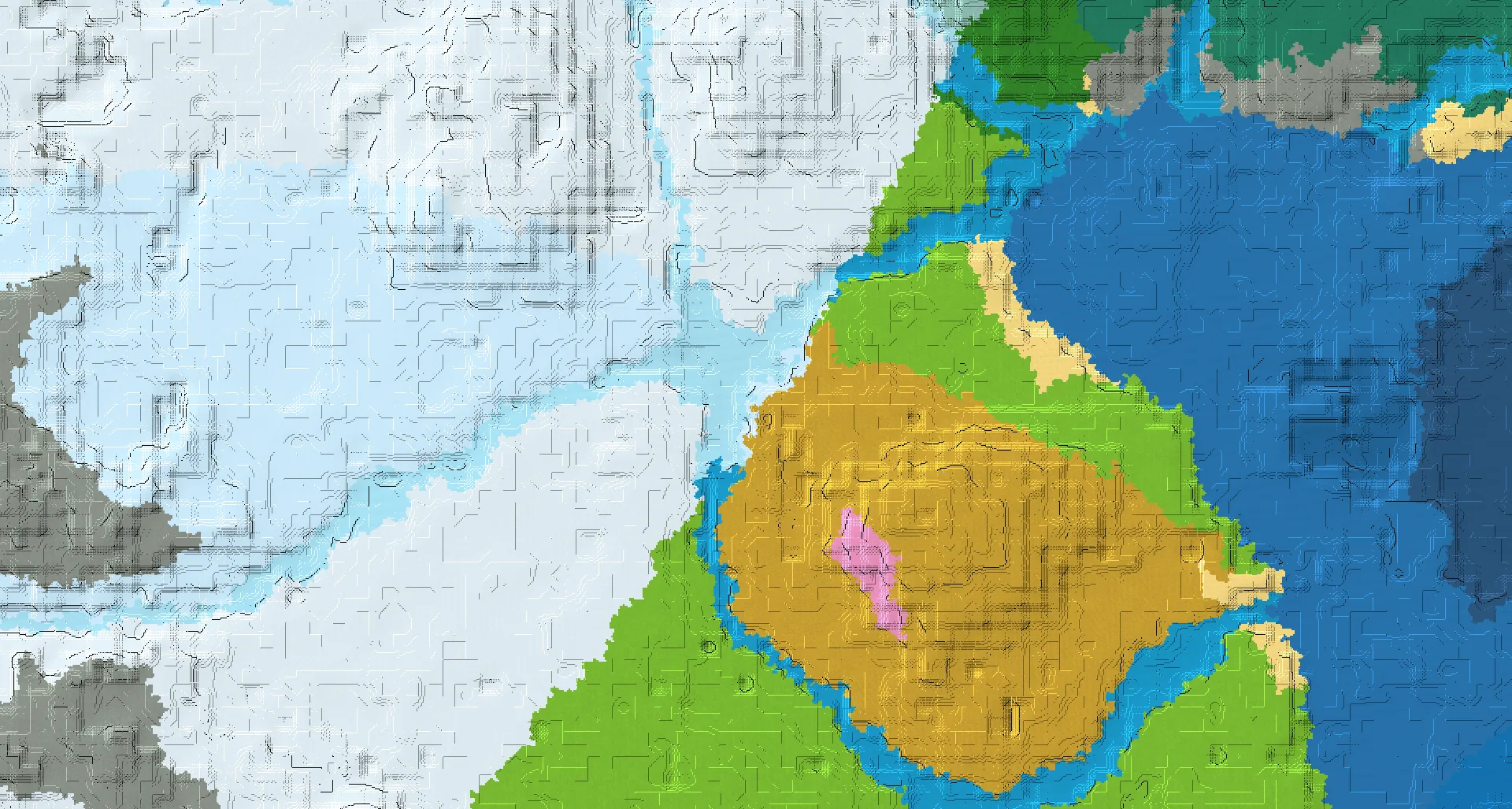 Seed map — Ice Spikes Southwest of a Forest Start