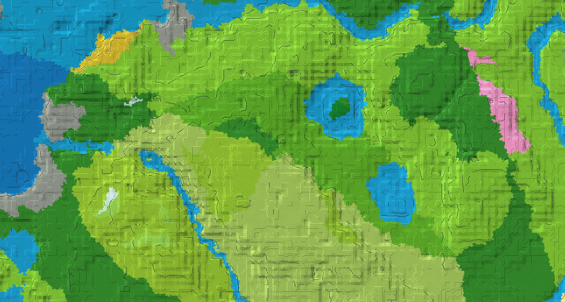 Seed map — Lush Caves Southeast of a Forest Start