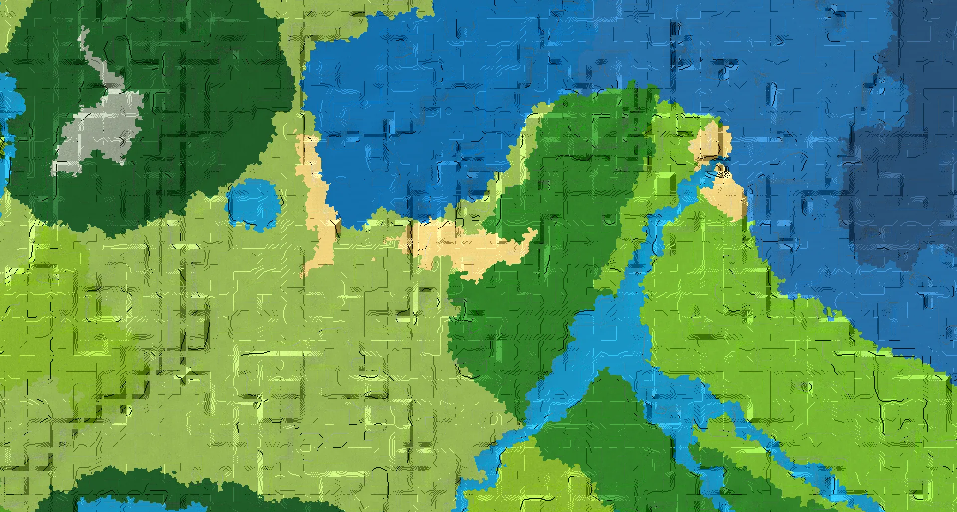 Seed map — Beach Start with Ruined Portal with Village