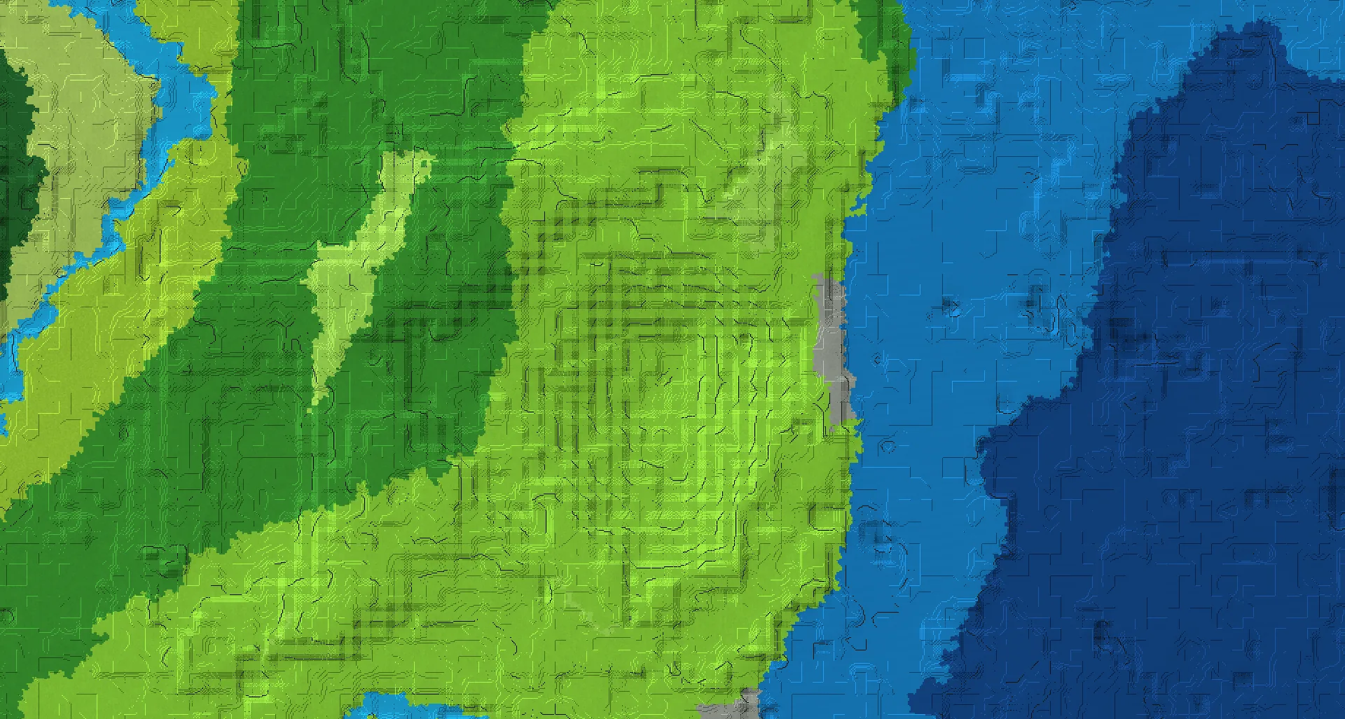 Seed map — A scenic plains village generated completely on top of a peaceful lake
