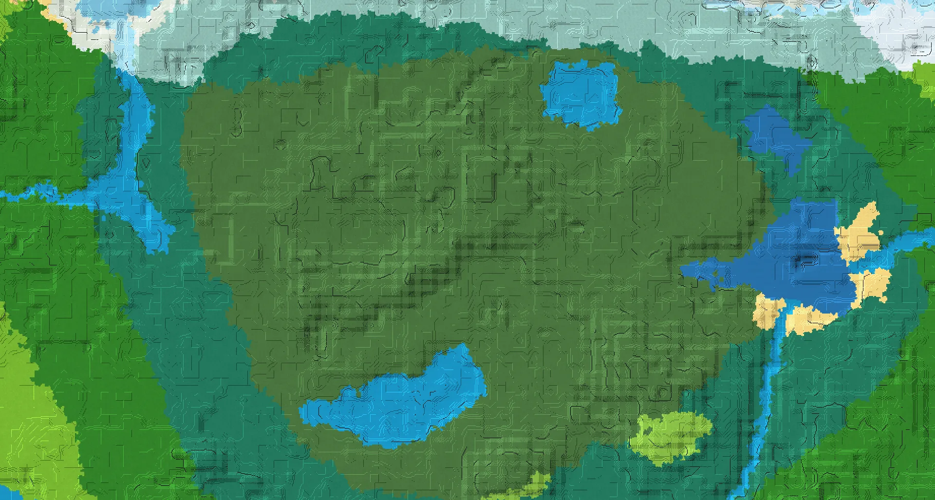 Seed map — Lush Caves Start with Ruined Portal at 16, 16