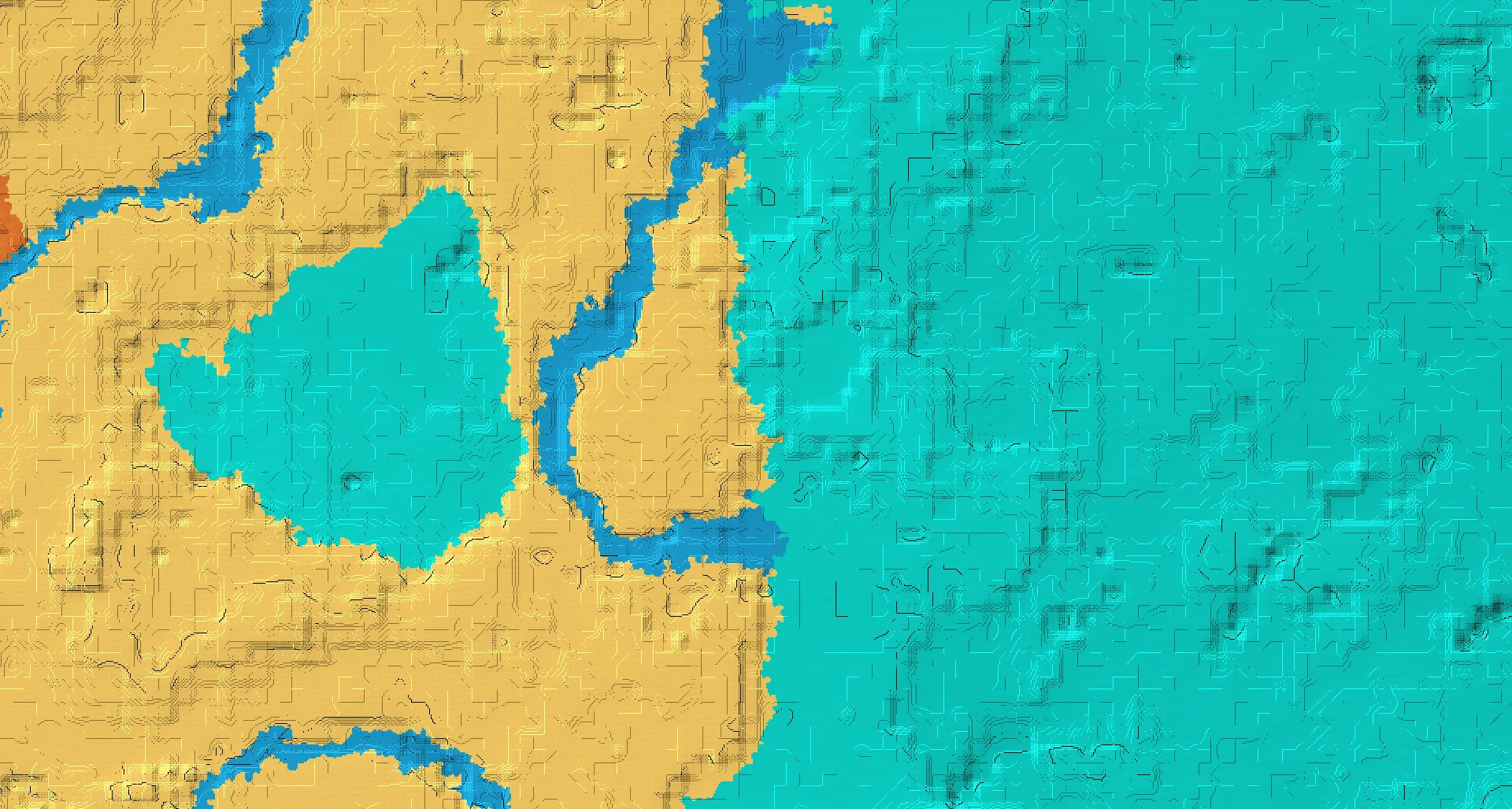 Seed map — Warm Ocean Northeast of a Desert Start with Desert Temple