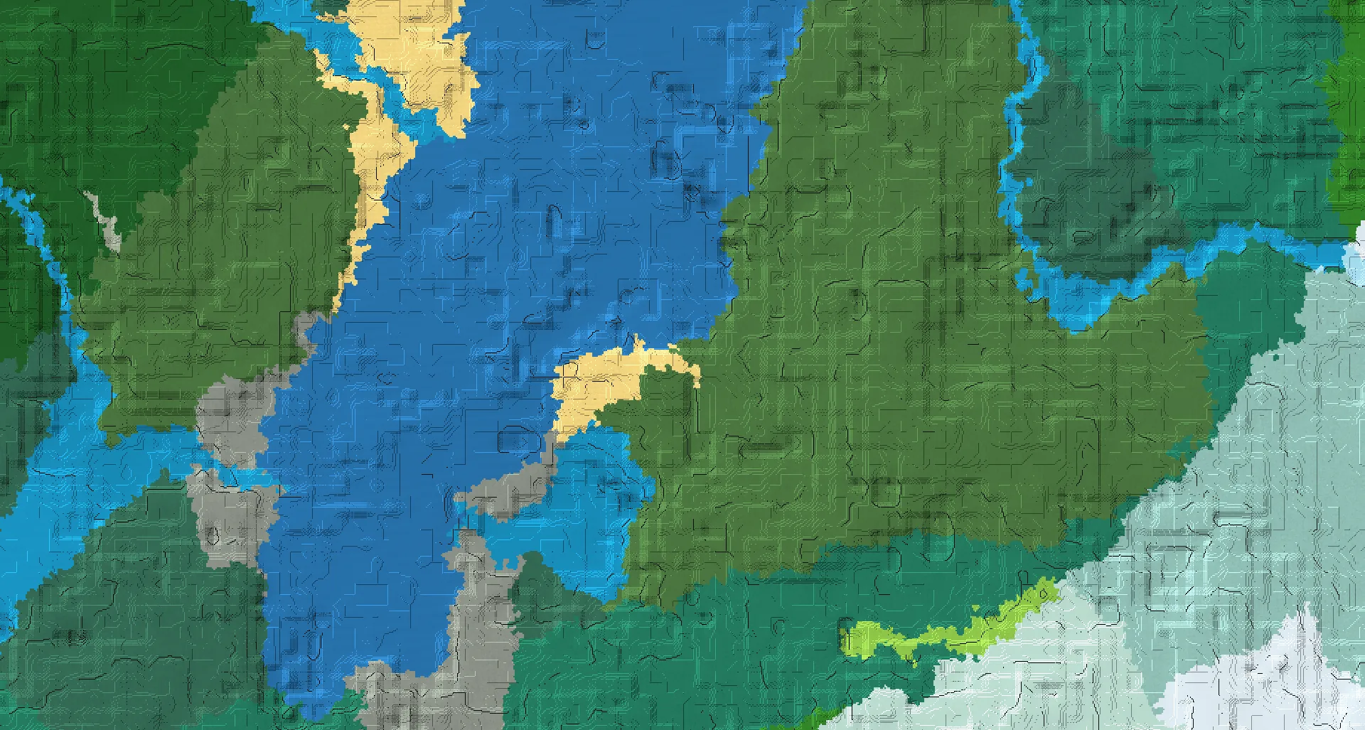 Seed map — Old Growth Pine Taiga At the same X/Z position as a Beach Start