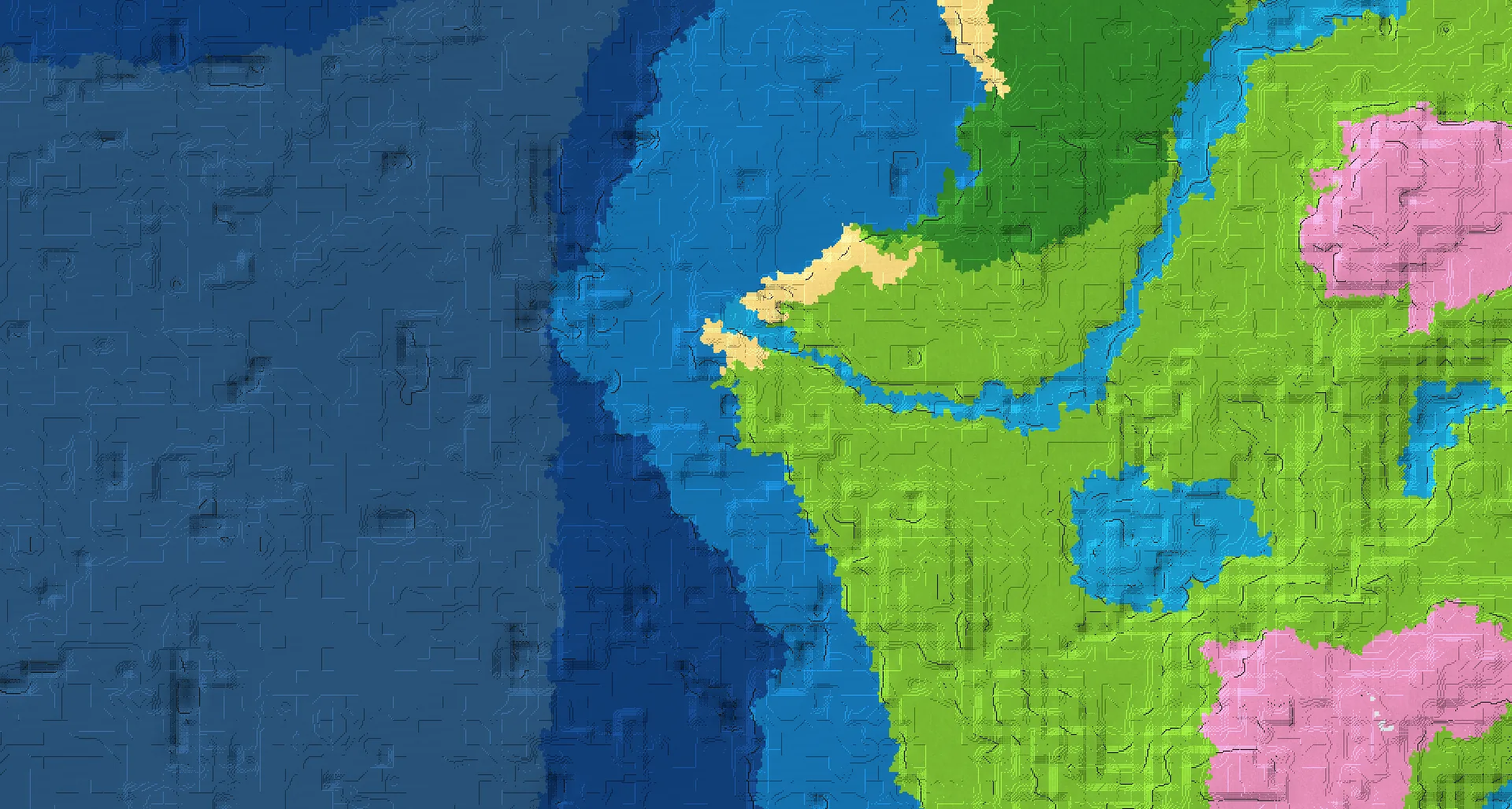 Seed map — Plains Start with Trial Chambers with Ocean Monument