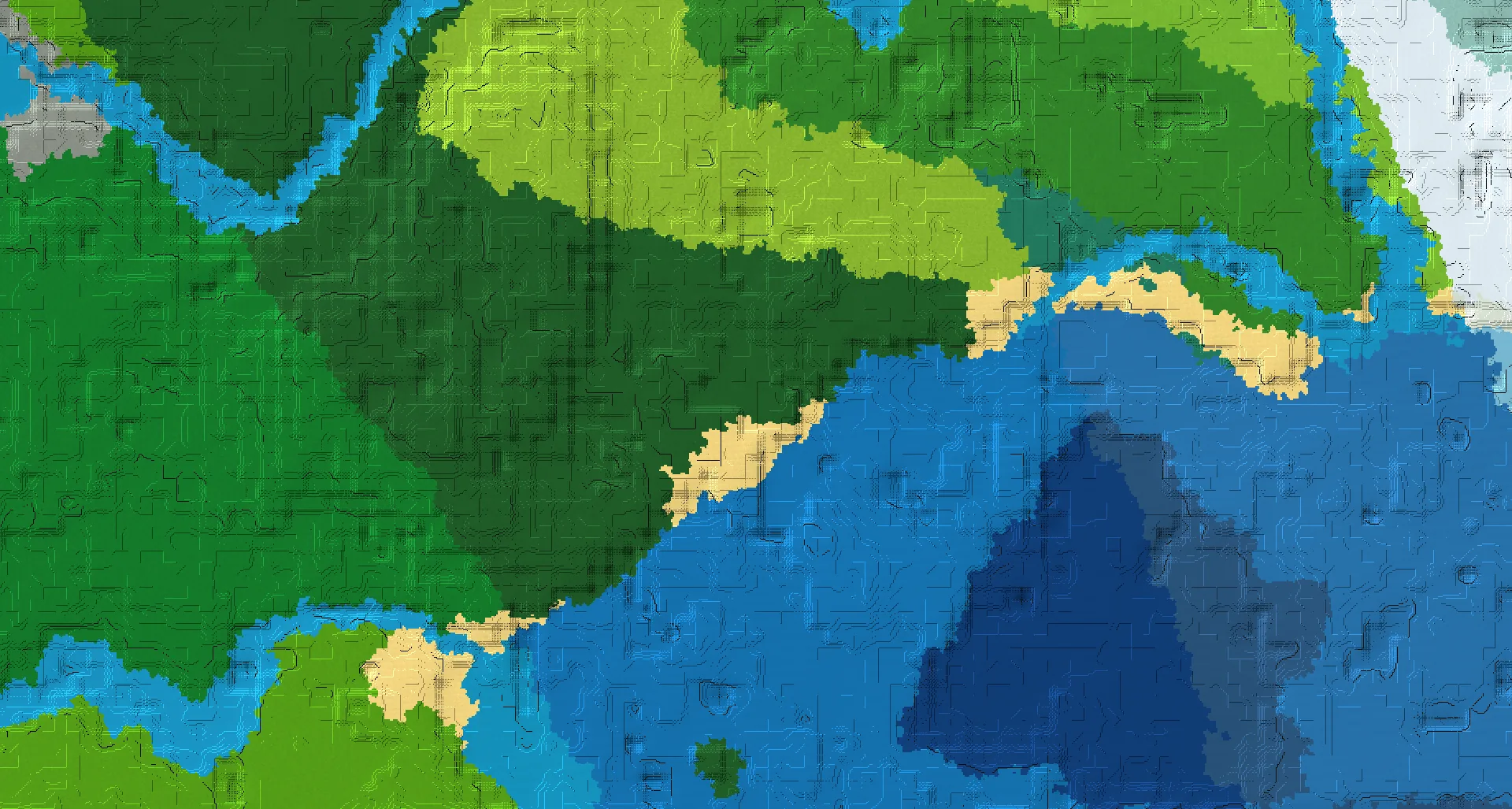 Seed map — Lush Caves Southeast of a Dark Forest Start