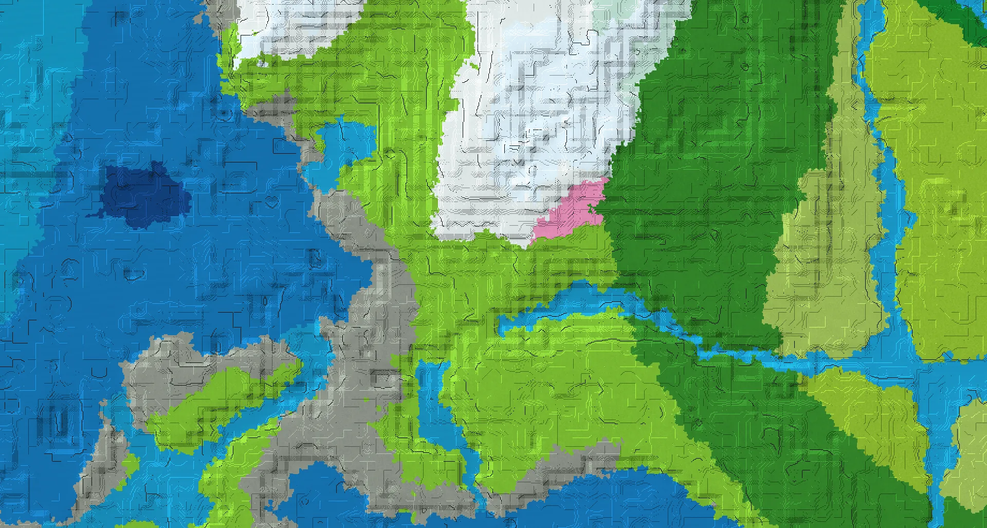 Seed map — Cherry Grove and Village from Forest with Ruined Portal